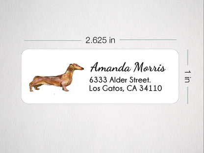 Dachshund Dog Personalized Address Label