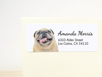 Pug Personalized Address Label