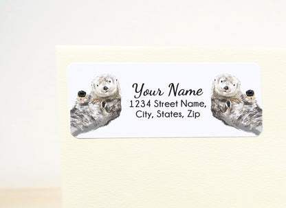 Sea Otter Personalized Address Label
