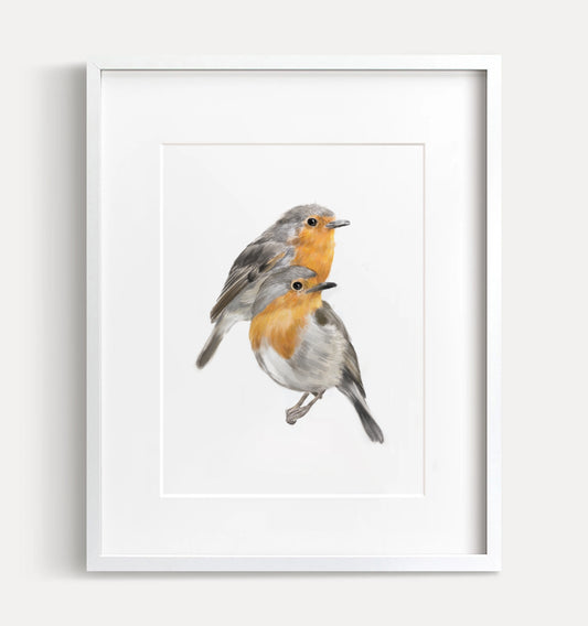 Robin Bird Friendship Art Print
