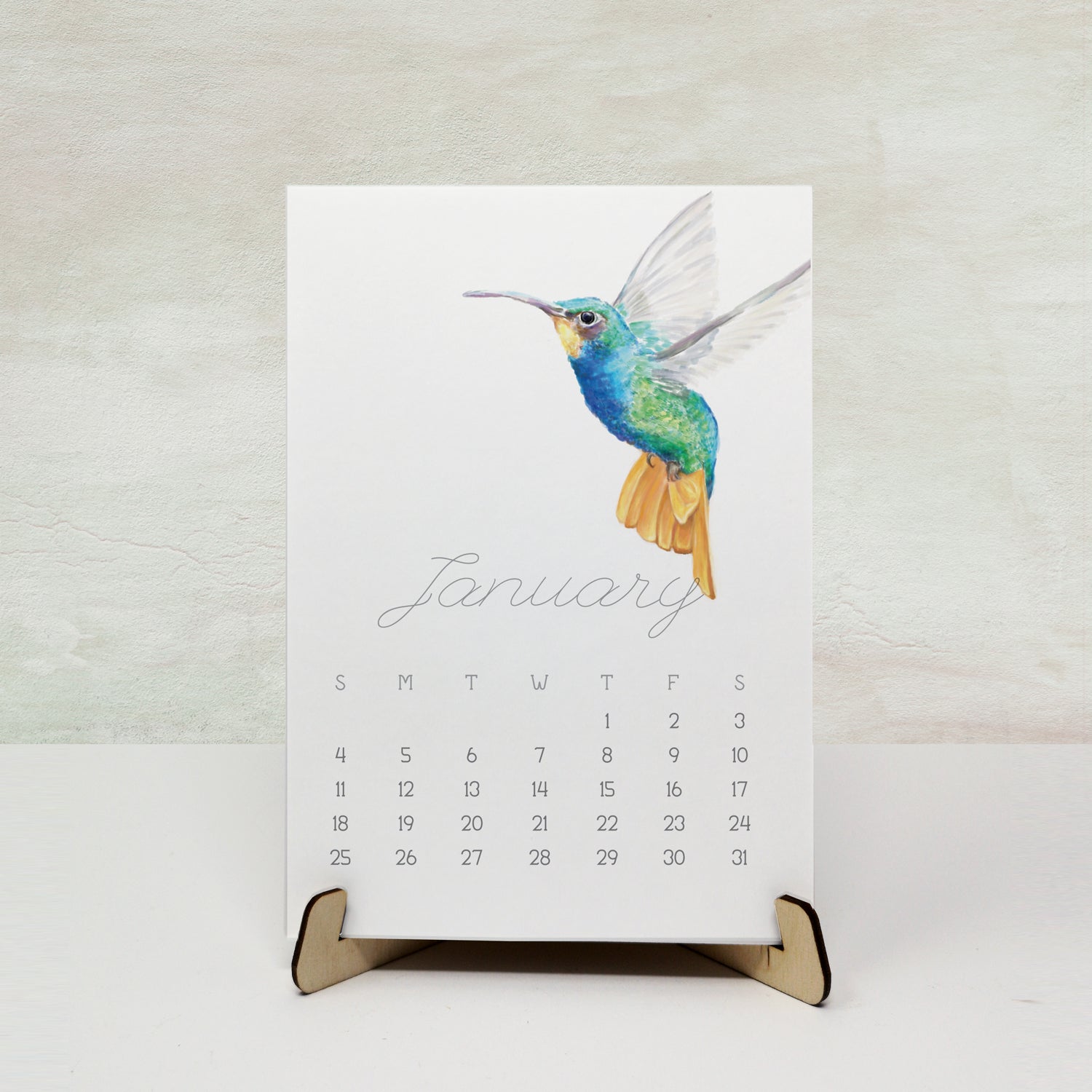 2026 Desk Calendar: Bird