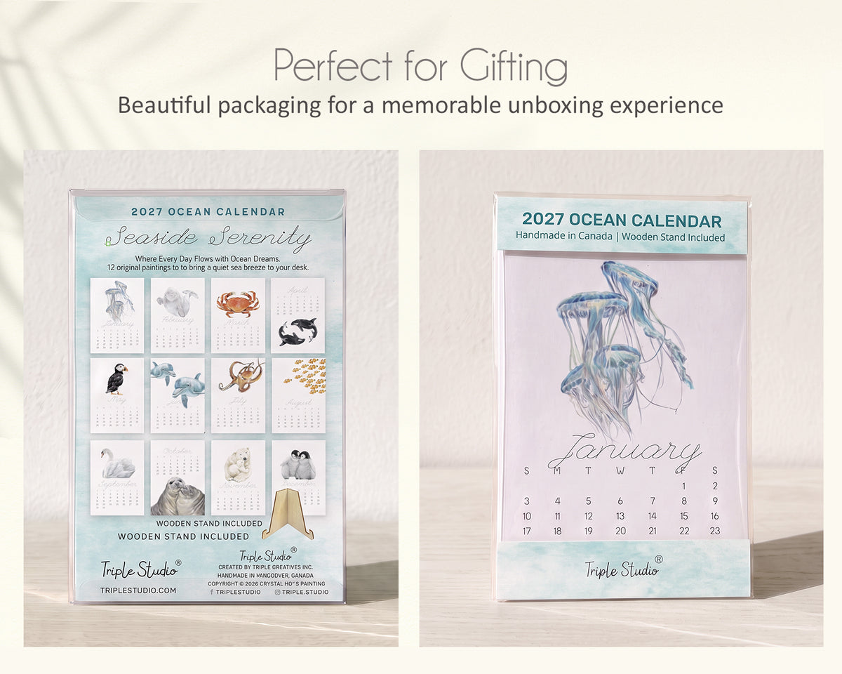 2027 Desk Calendar: Ocean Animal