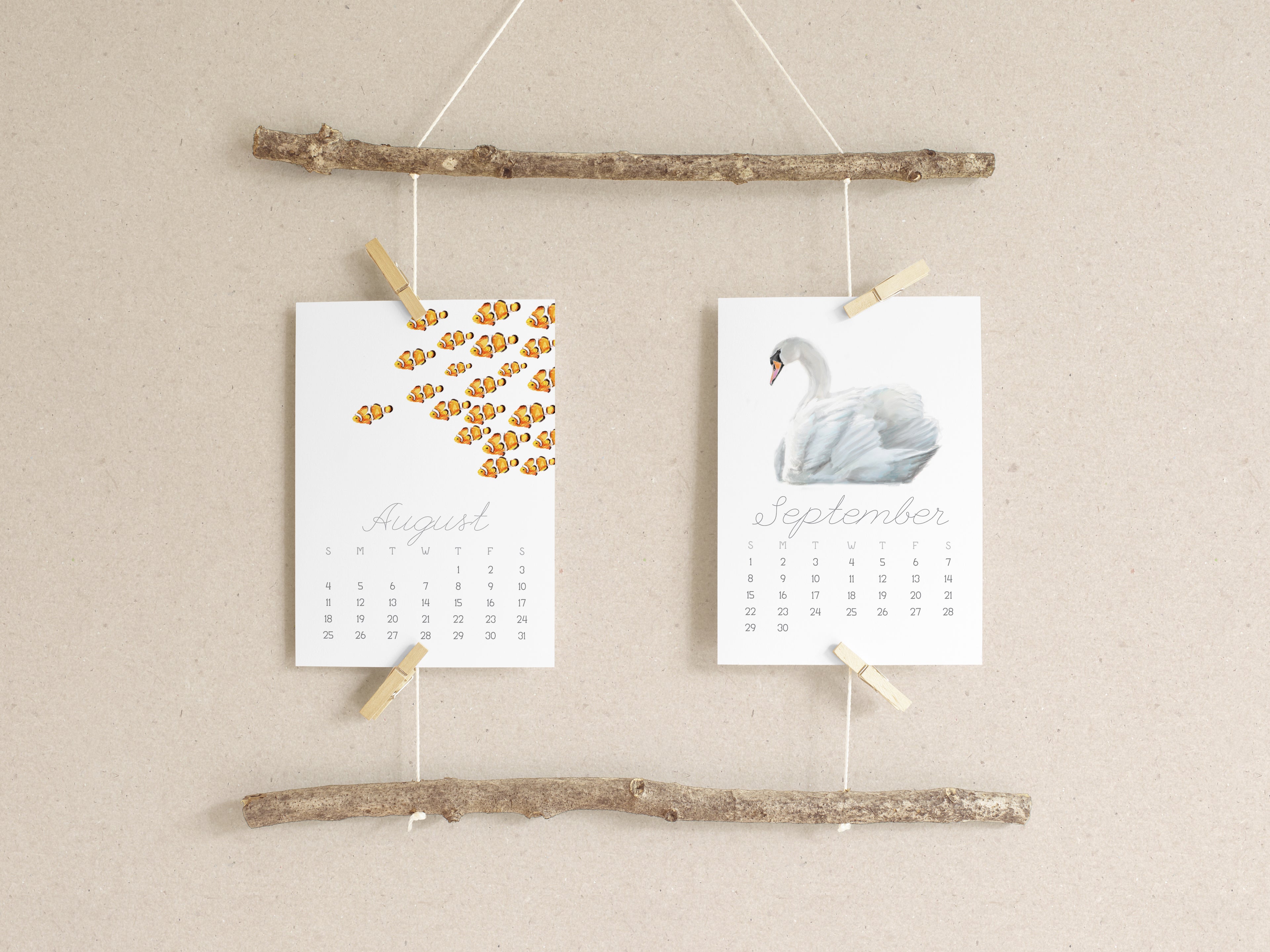 2026 Desk Calendar: Ocean Animal