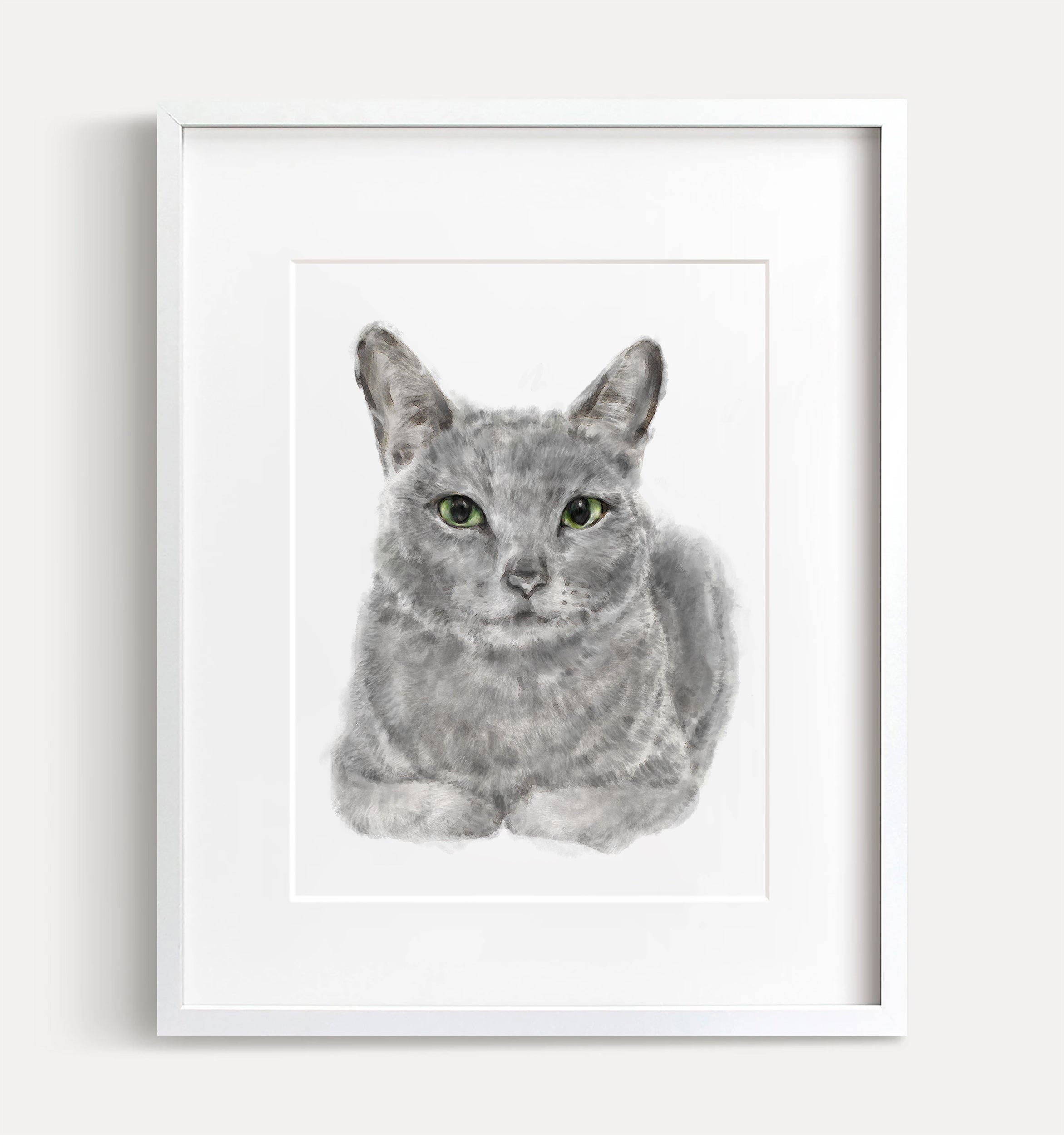 Gray Cat Art Print