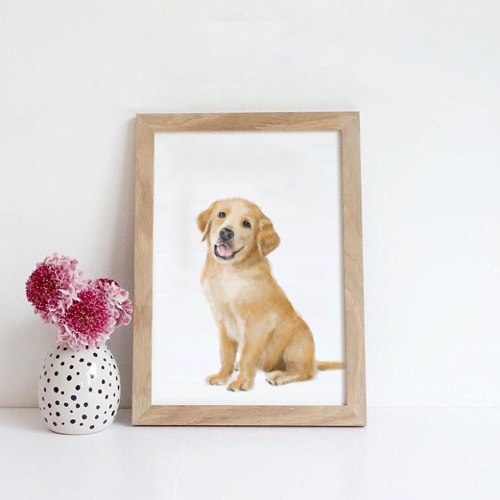 Golden Retriever Puppy Art Print