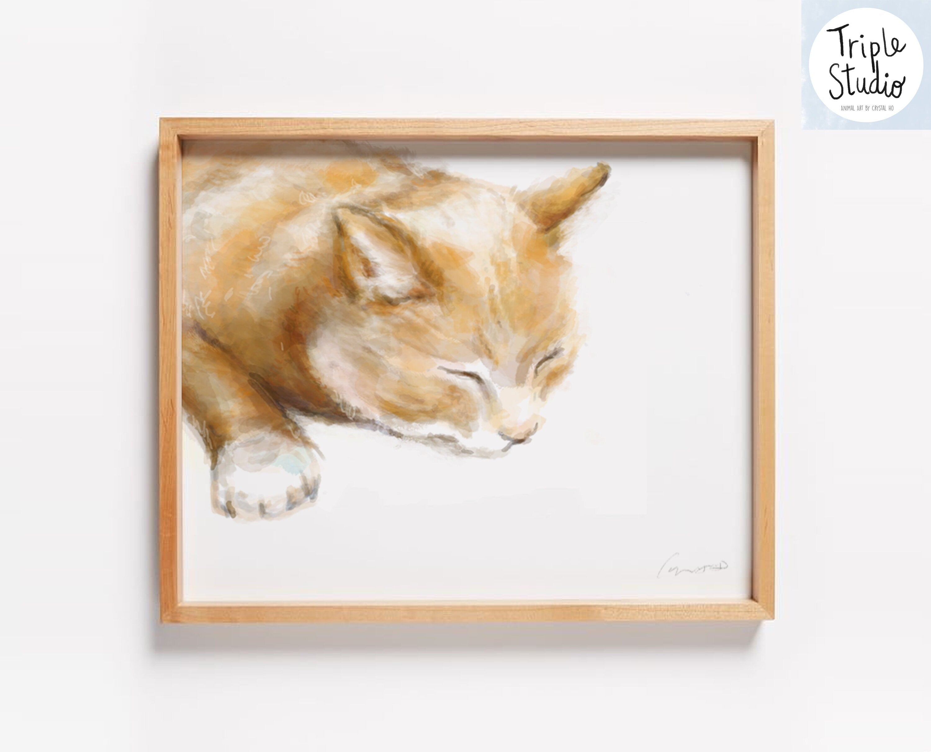 Orange Cat Art Print