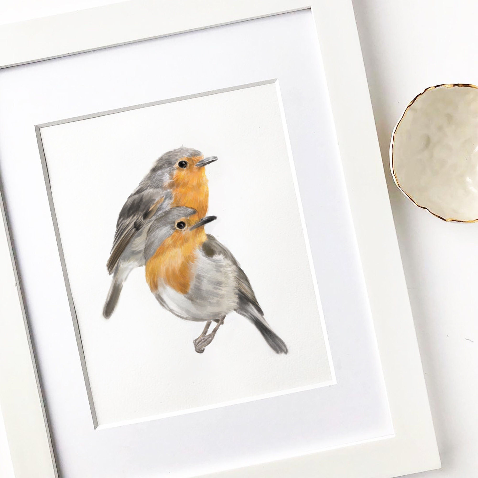Robin Bird Friendship Art Print