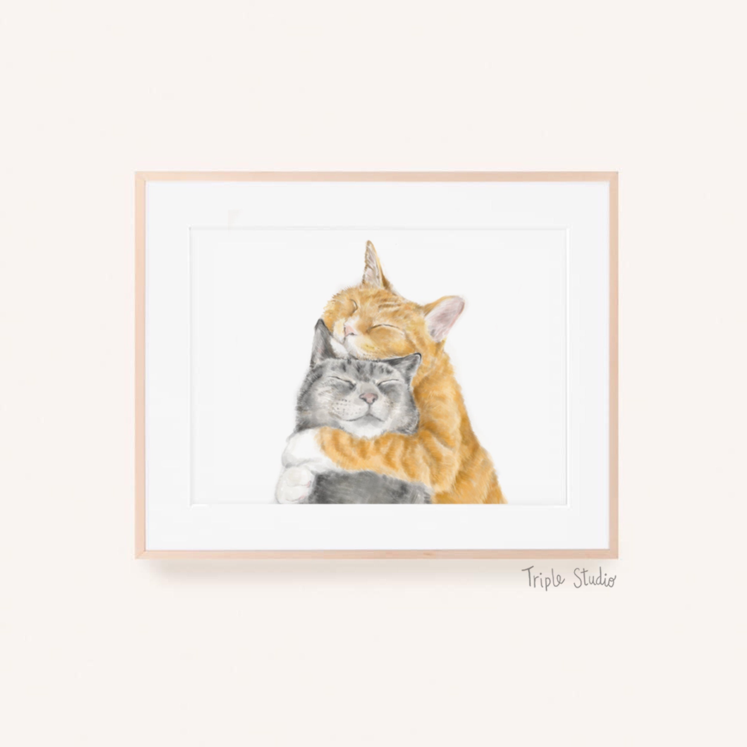 Cat in Love Art Print