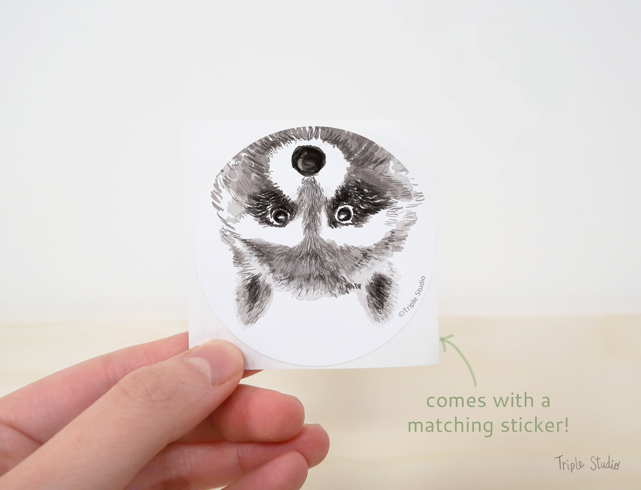 I Miss You Card - Raccoon Thinking of His Friends | Funny Woodland Whimsical Personalized | for Long distance friend, retirement