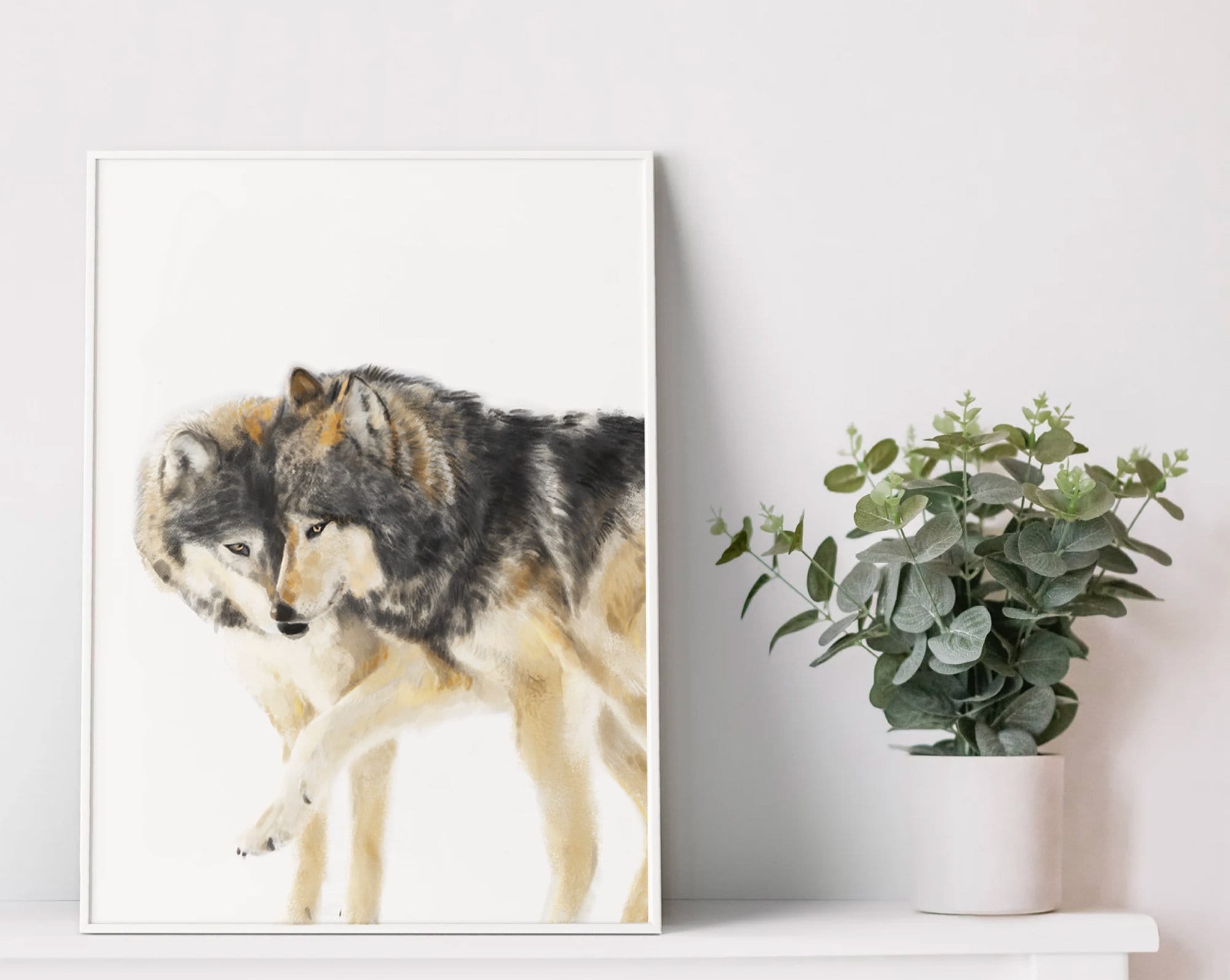 Wolves in Love Art Print