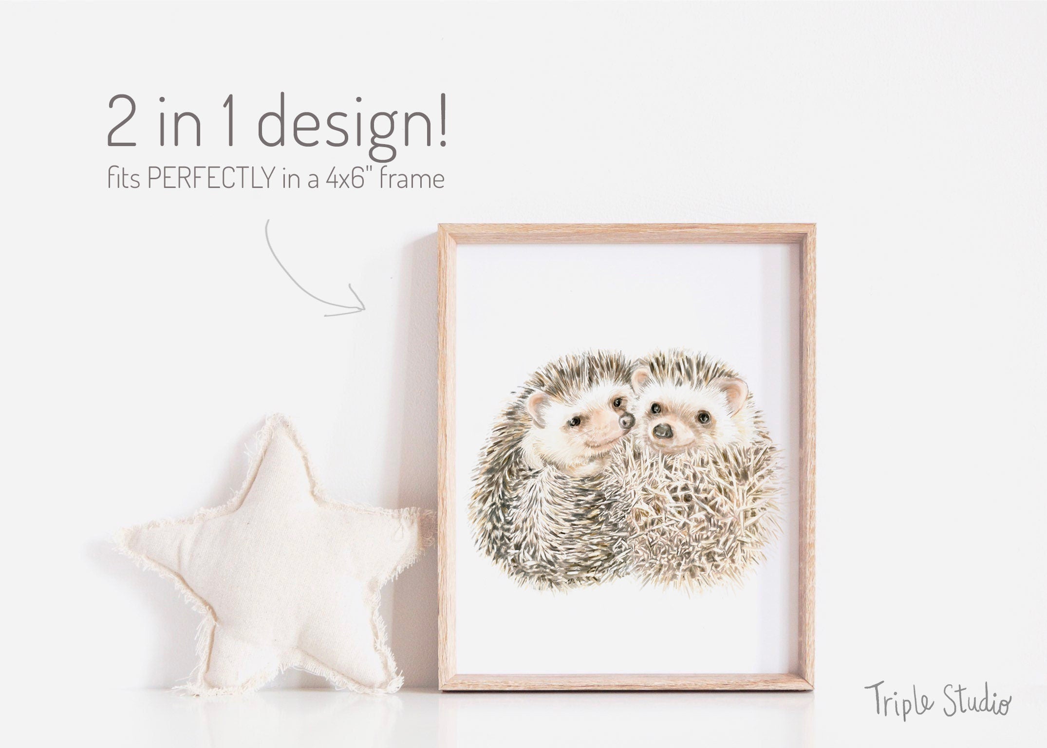 Hedgehogs Hug Card