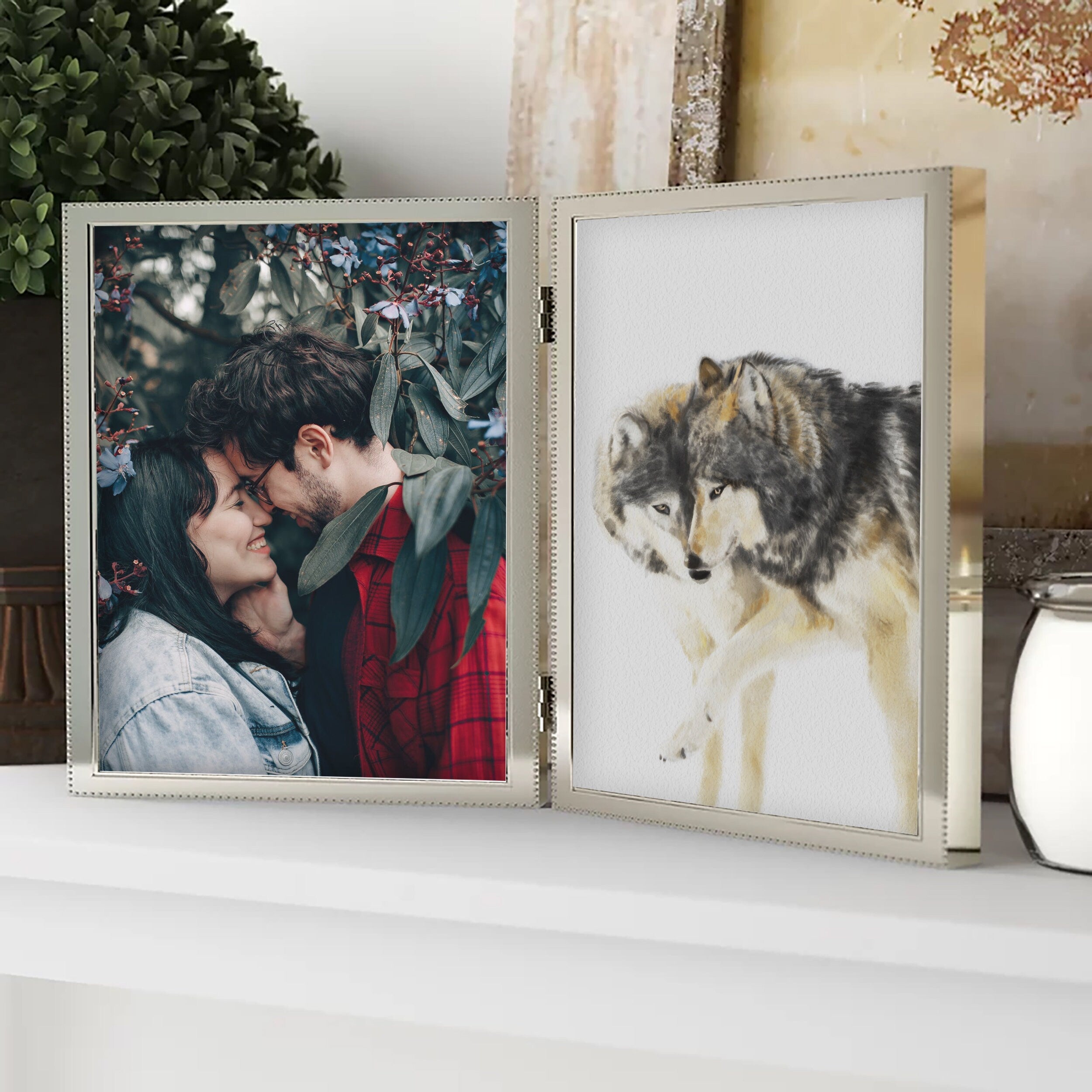 Wolves in Love Art Print