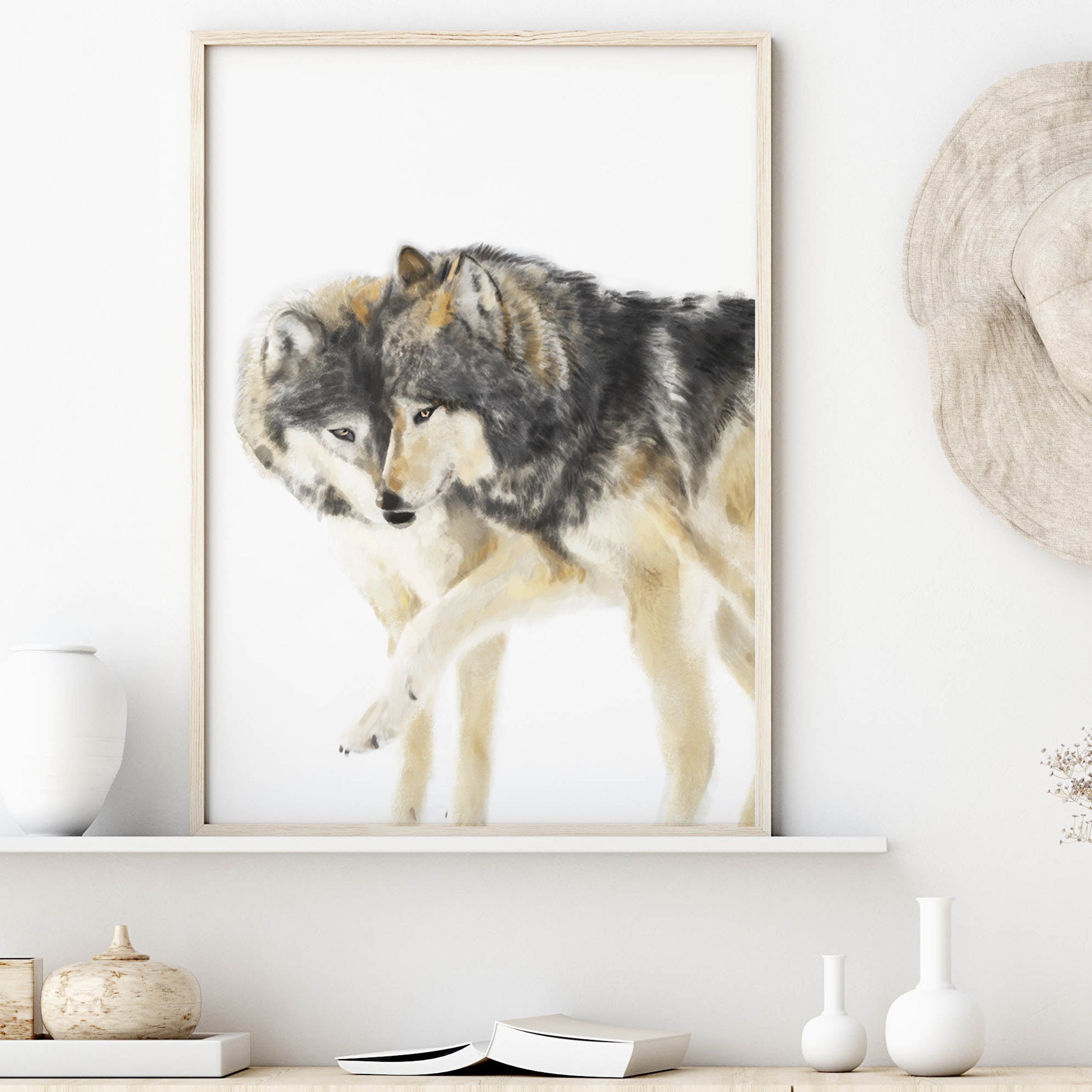 Wolves in Love Art Print