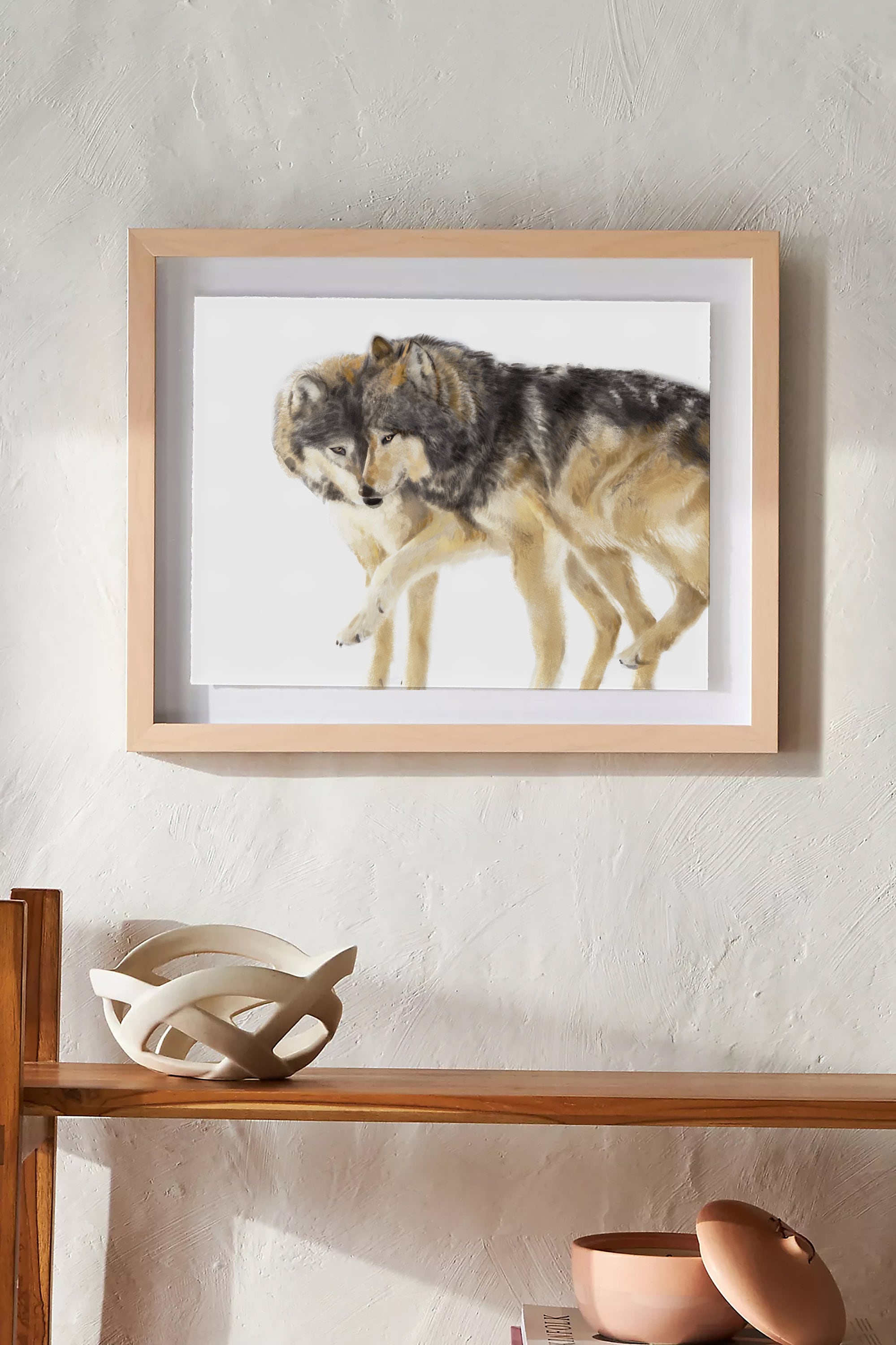 Wolves in Love Art Print
