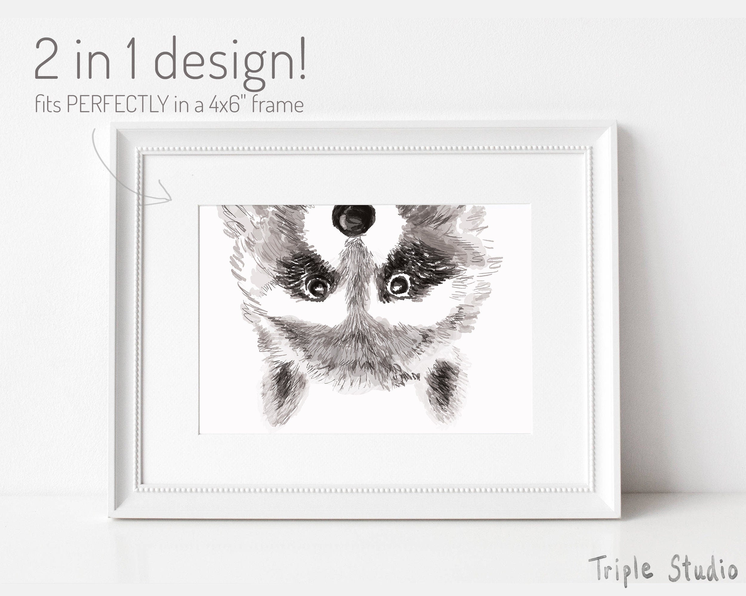 I Miss You Card - Raccoon Thinking of His Friends | Funny Woodland Whimsical Personalized | for Long distance friend, retirement