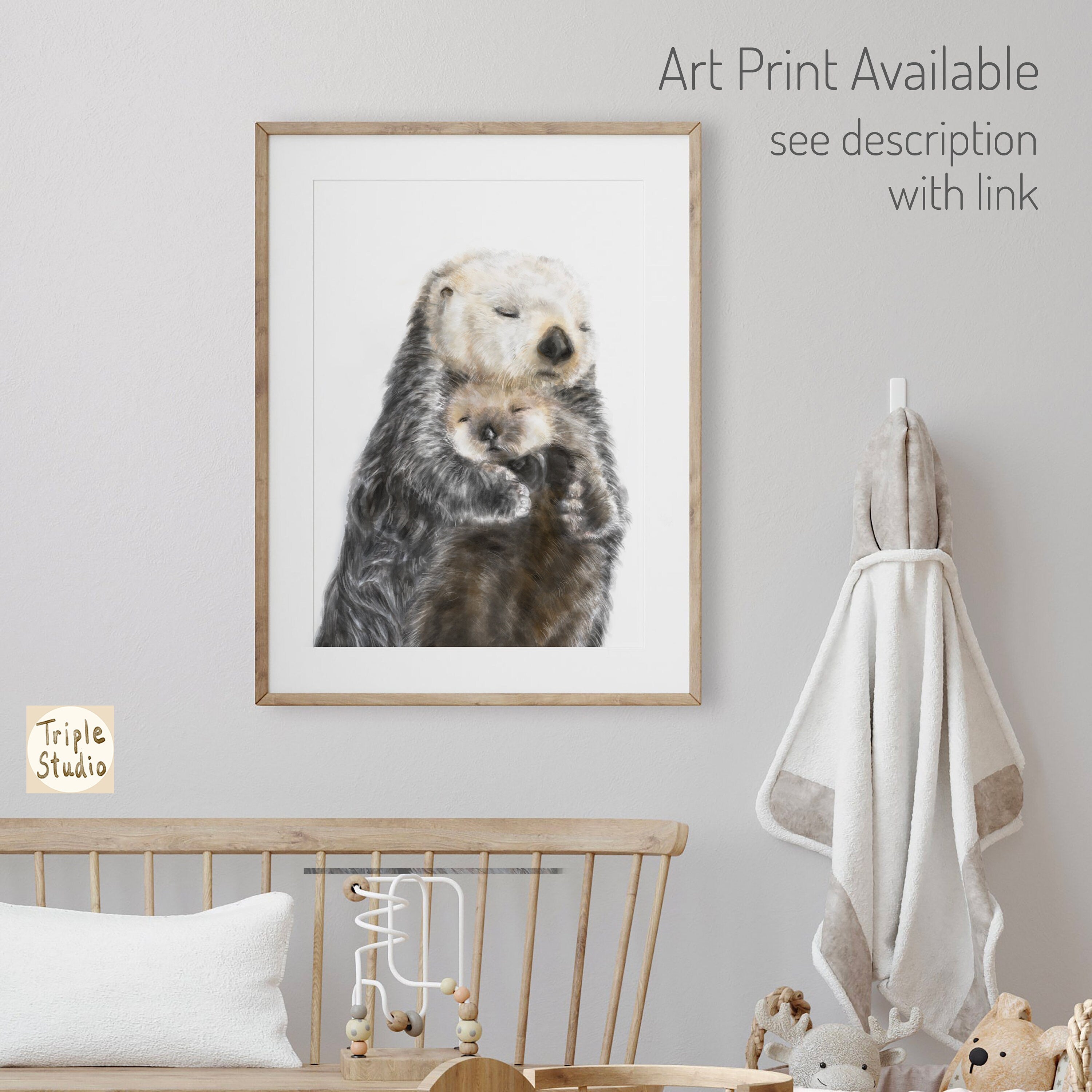 Mother's Day Card | Sea Otter Mom and Baby