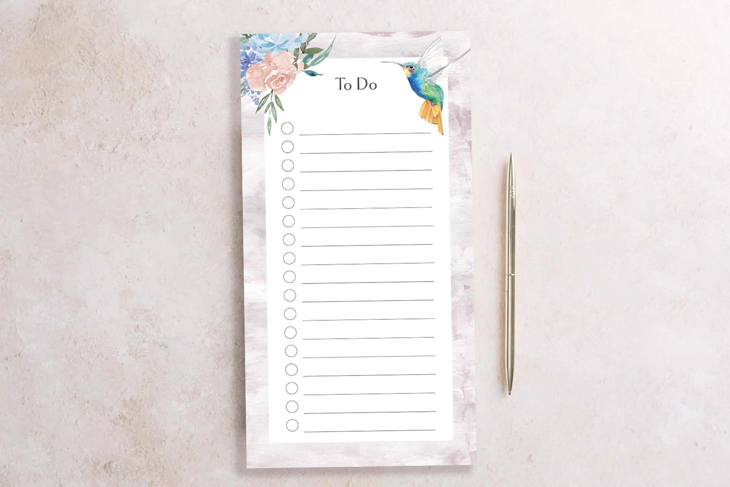 Blank Notepad | Robin Bird in the Spring Garden – TripleStudio