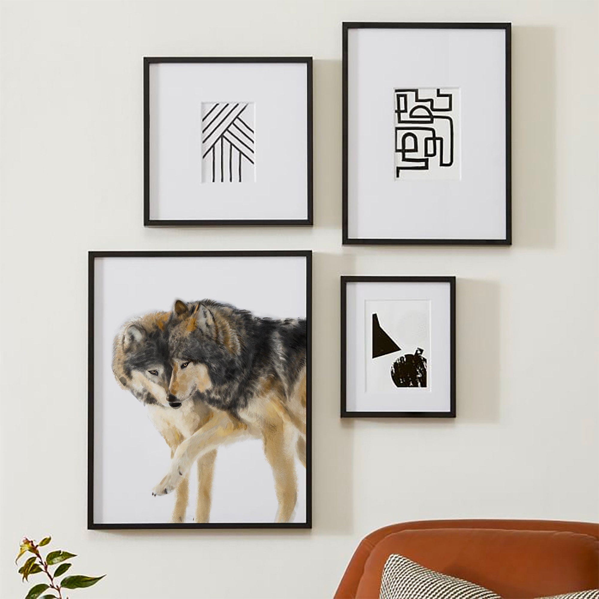 Wolves in Love Art Print