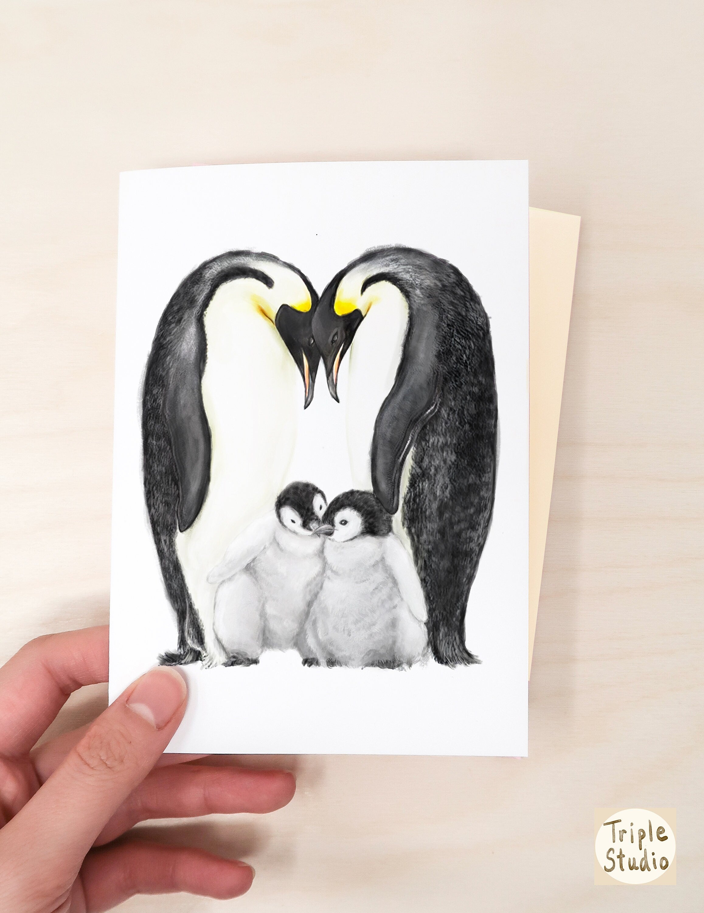 Penguin Family Card