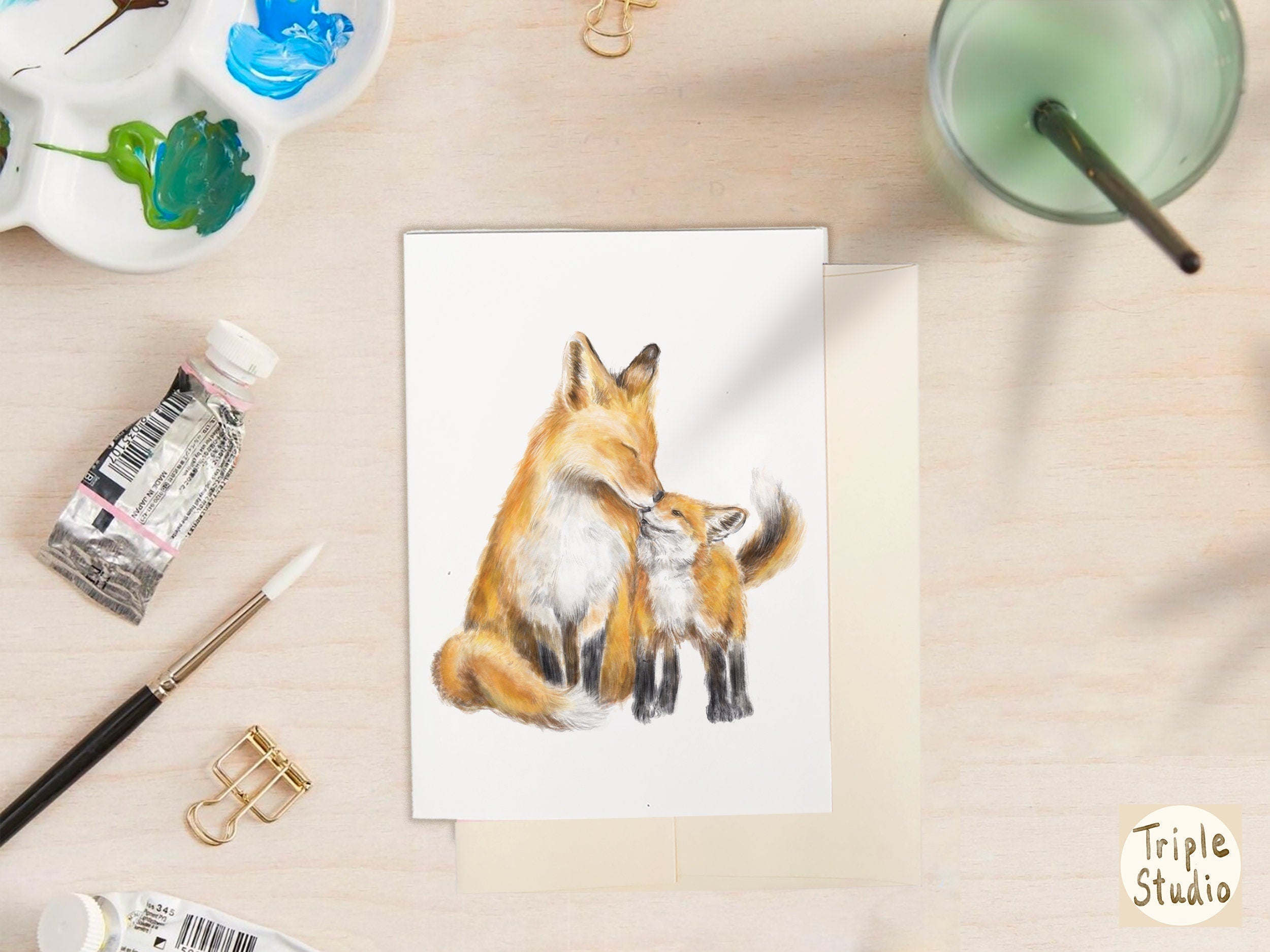 Lovely Mama Fox Card | Baby Shower Card | New Mom | Maternity
