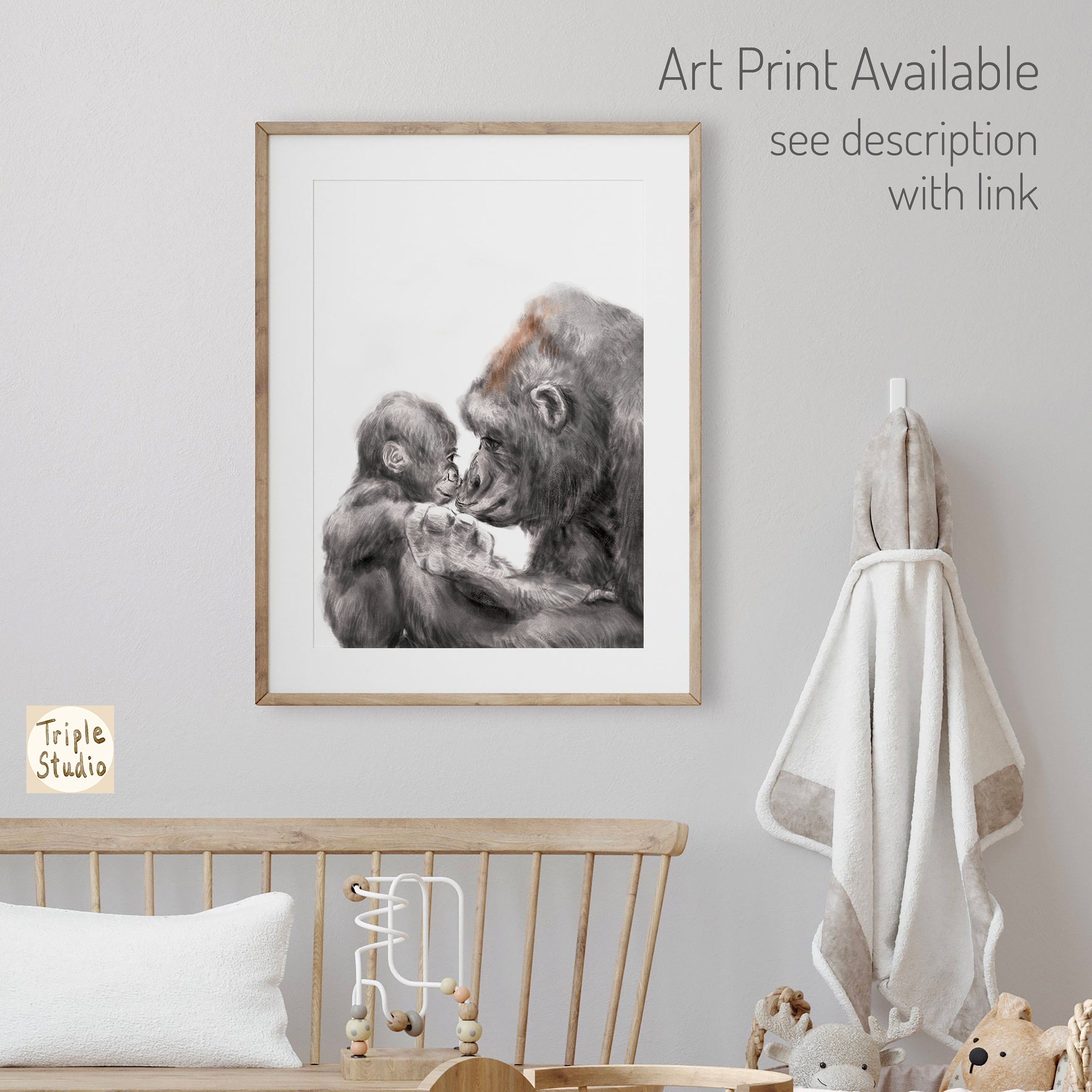 Gorilla Mom and Baby Card