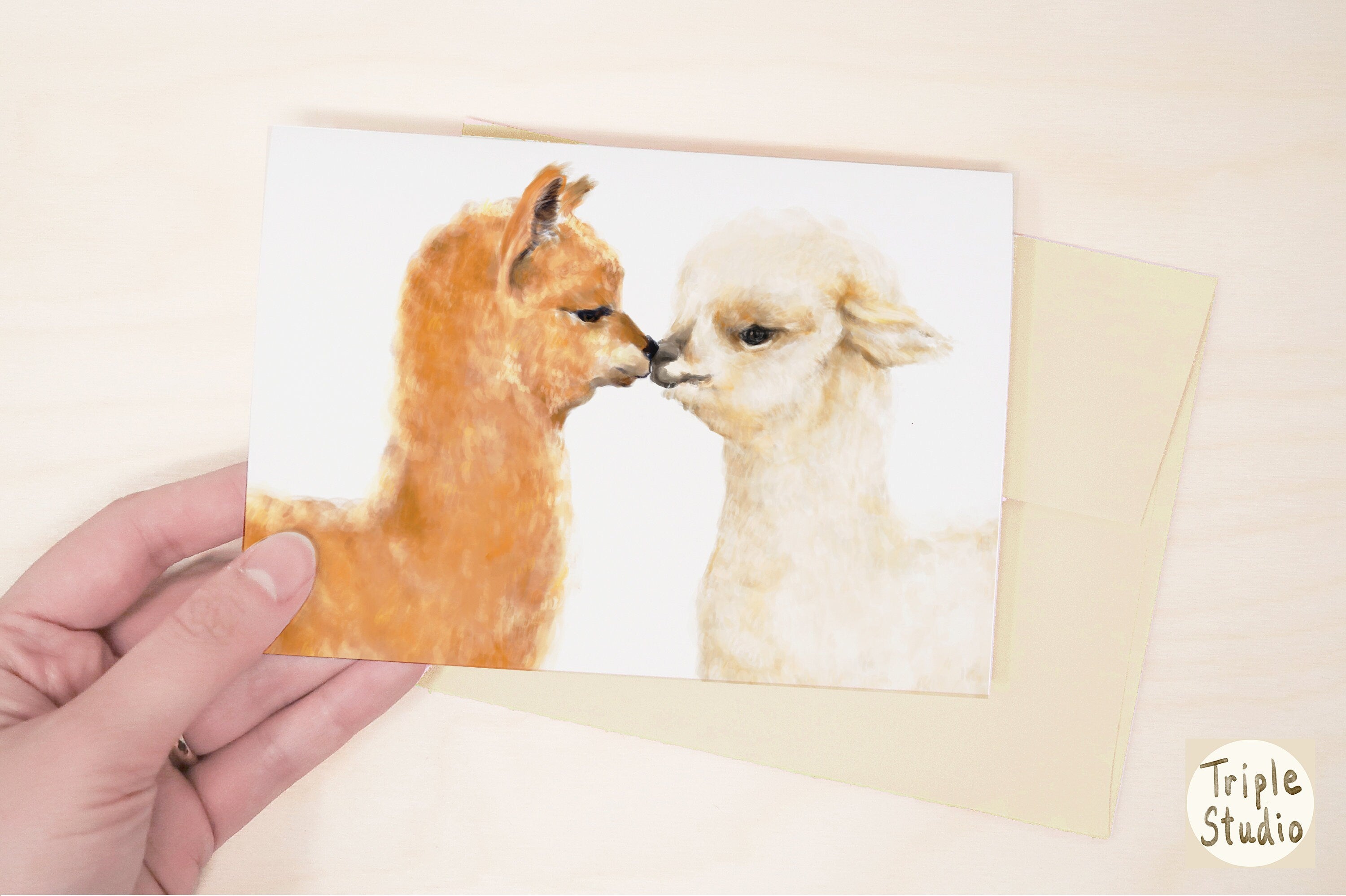 Alpaca in Love Card