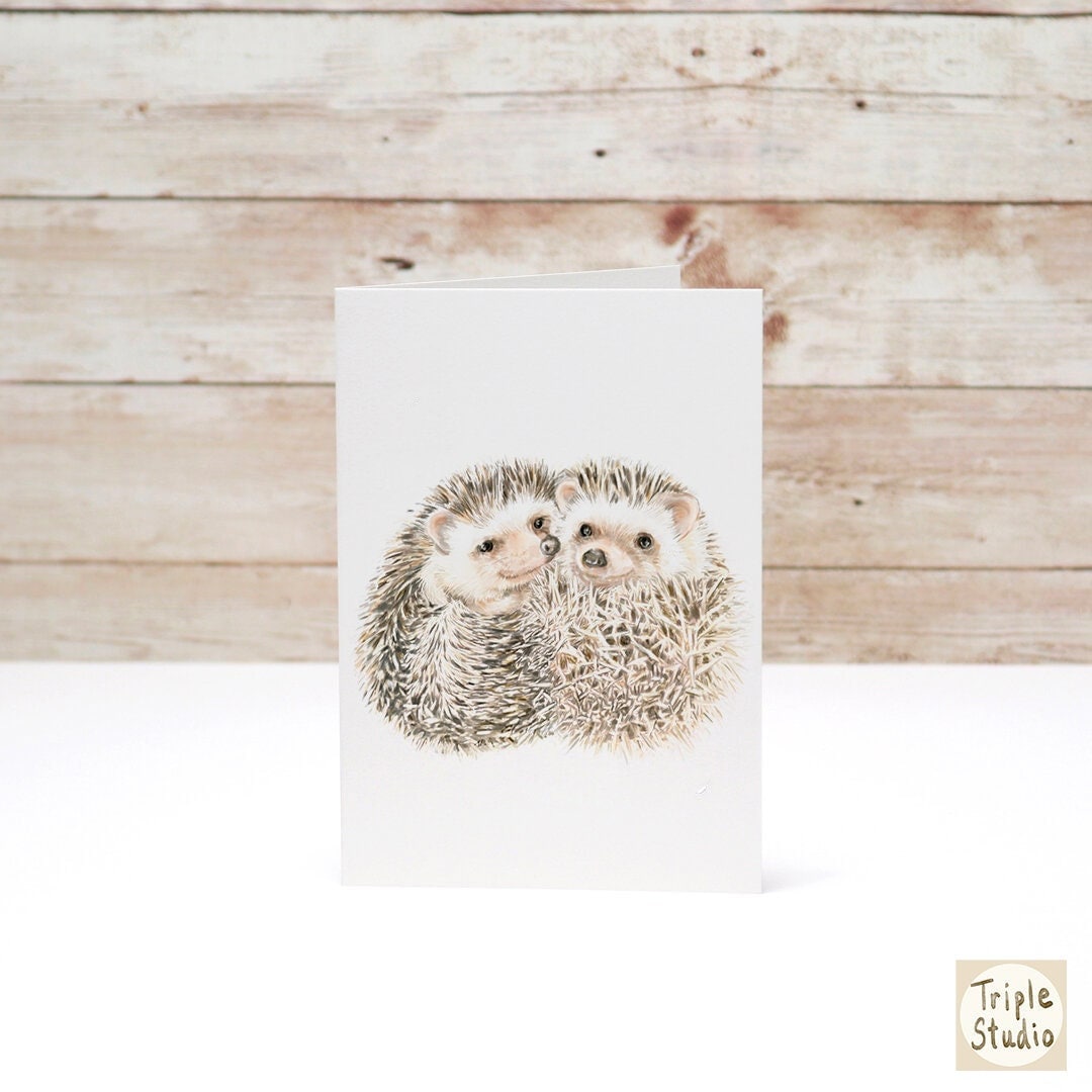 Hedgehogs Hug Card