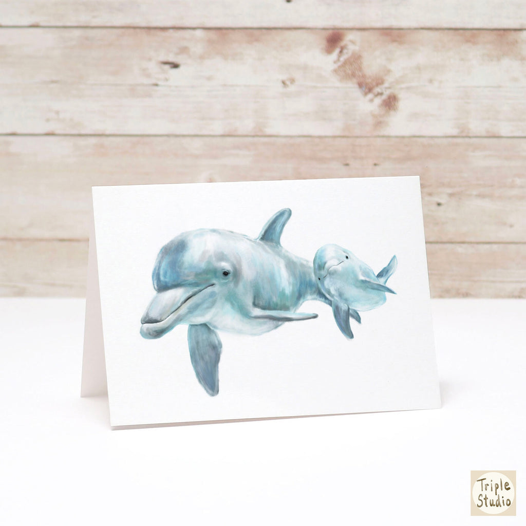 Dolphin Mom & Baby Card