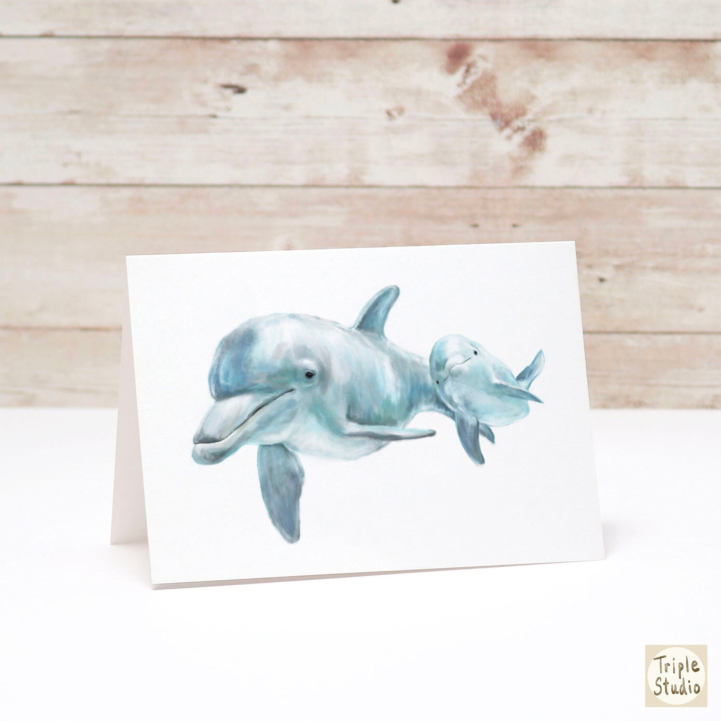 Dolphin Mom & Baby Card