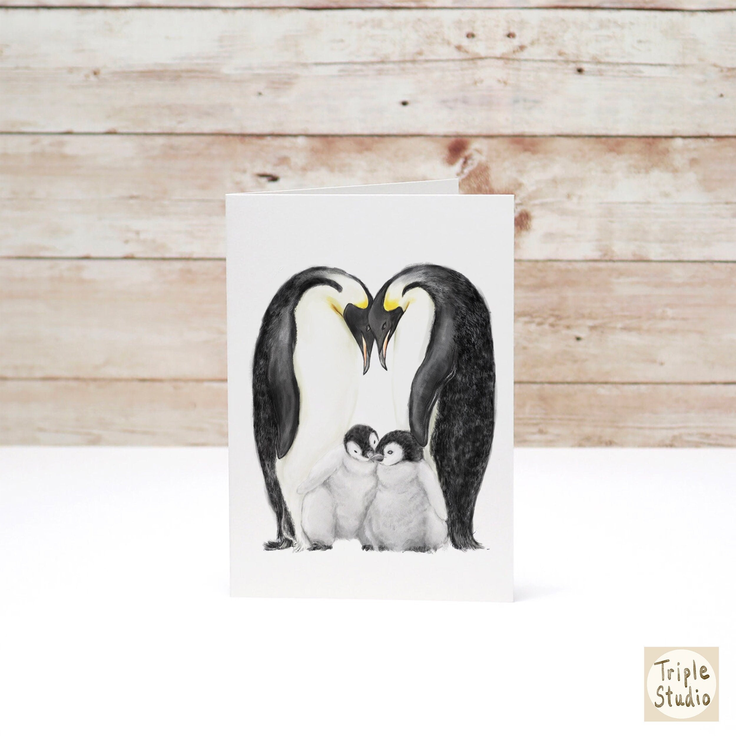 Penguin Family Card