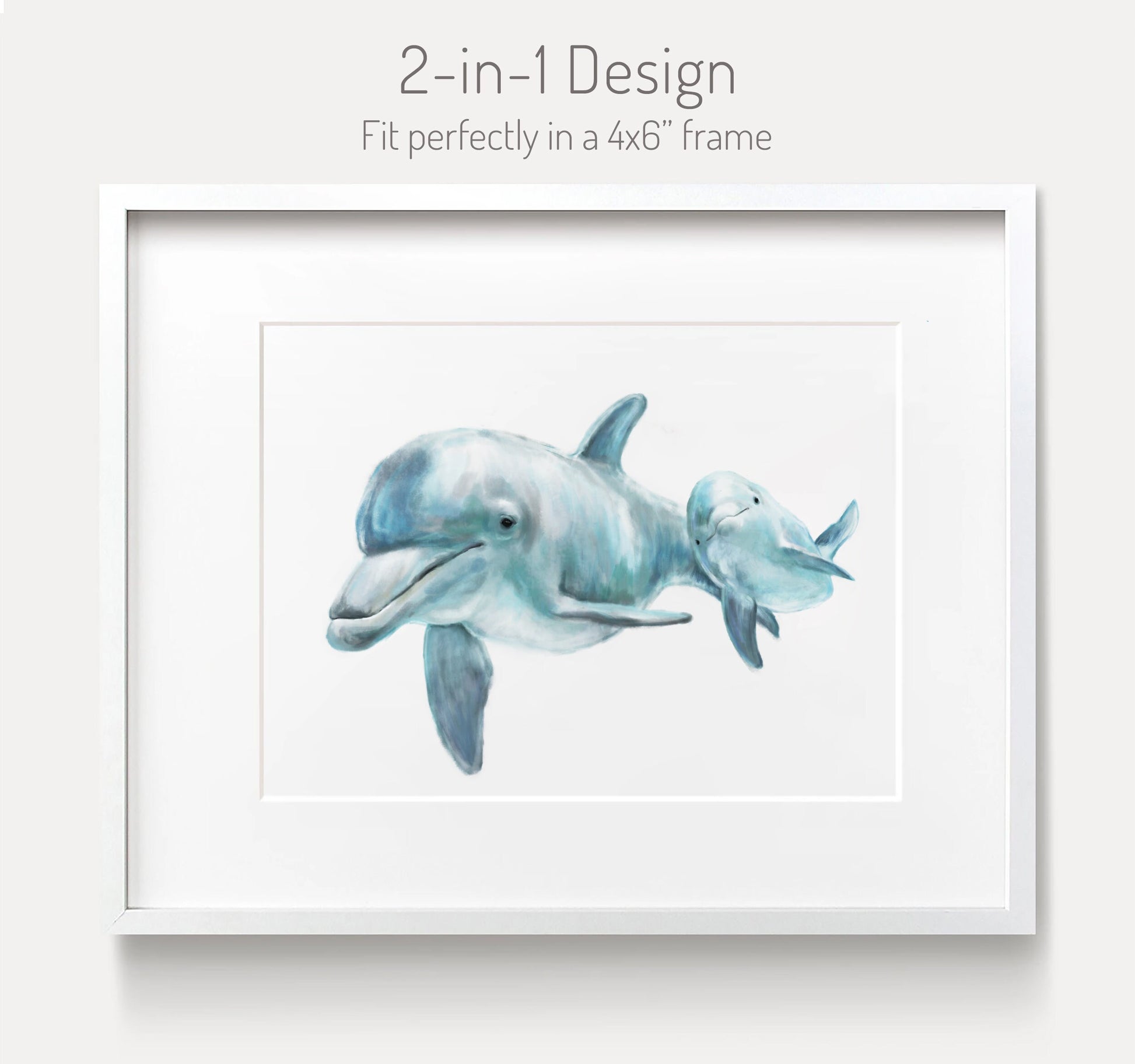 Dolphin Mom & Baby Card