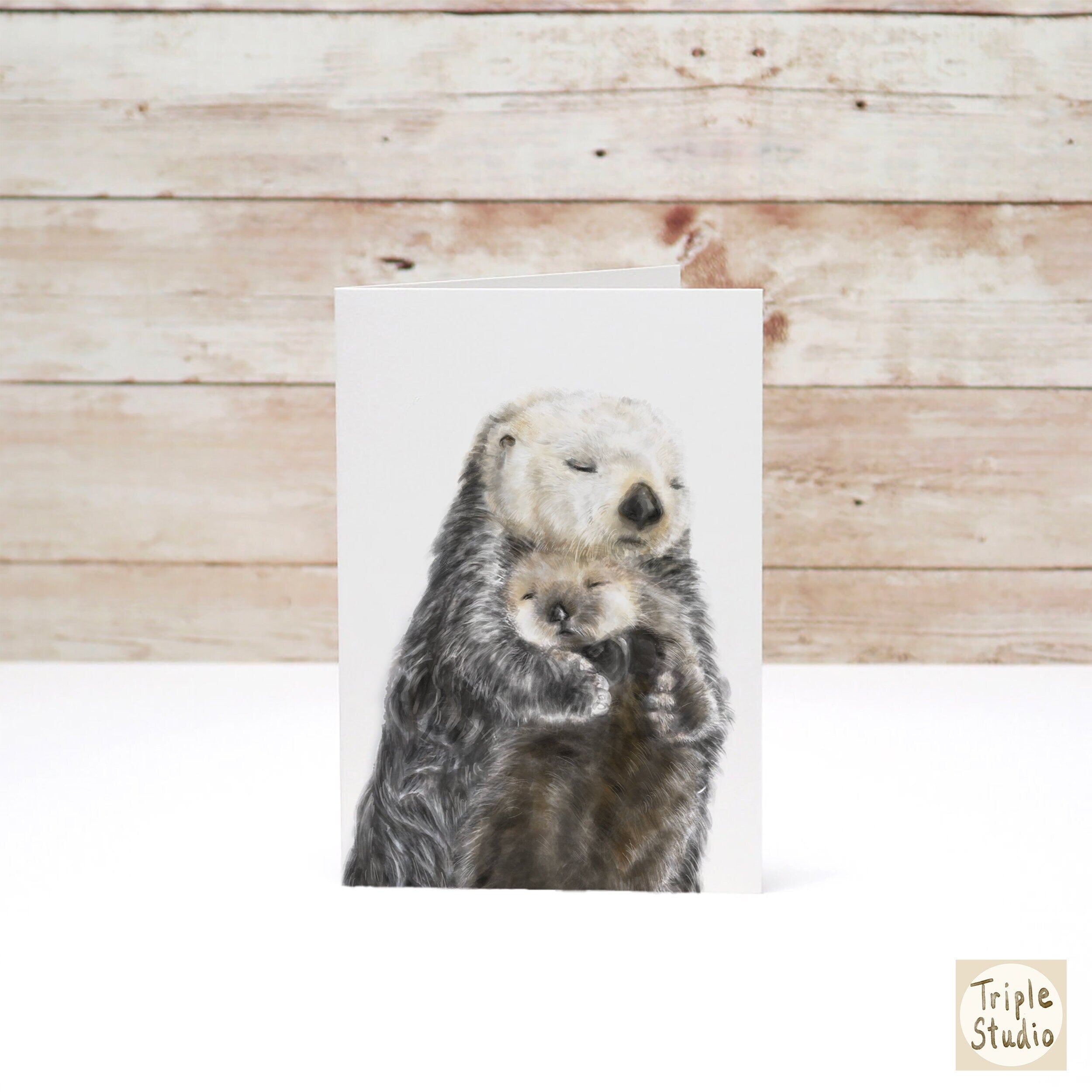 Mother's Day Card | Sea Otter Mom and Baby