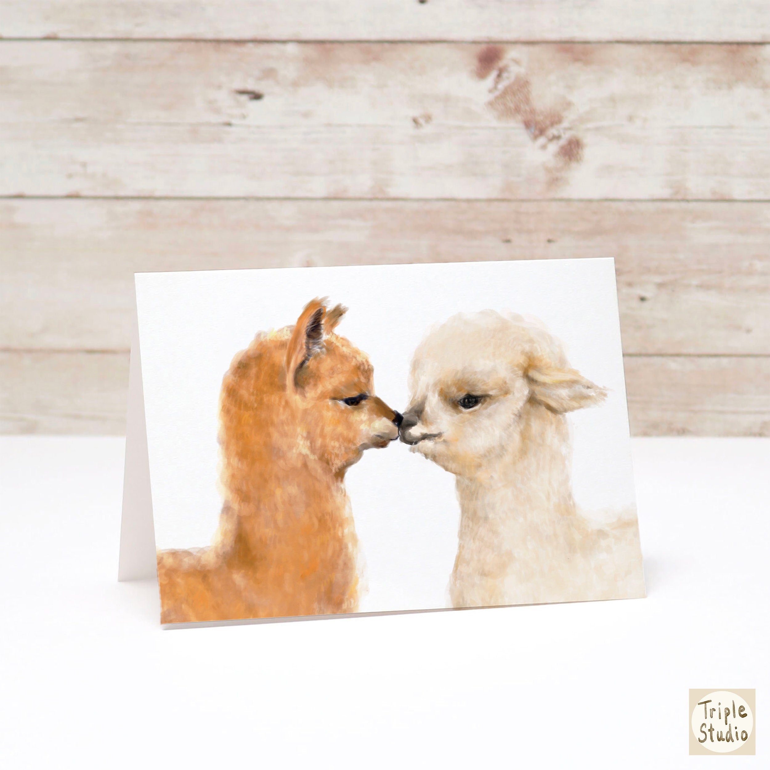 Alpaca in Love Card