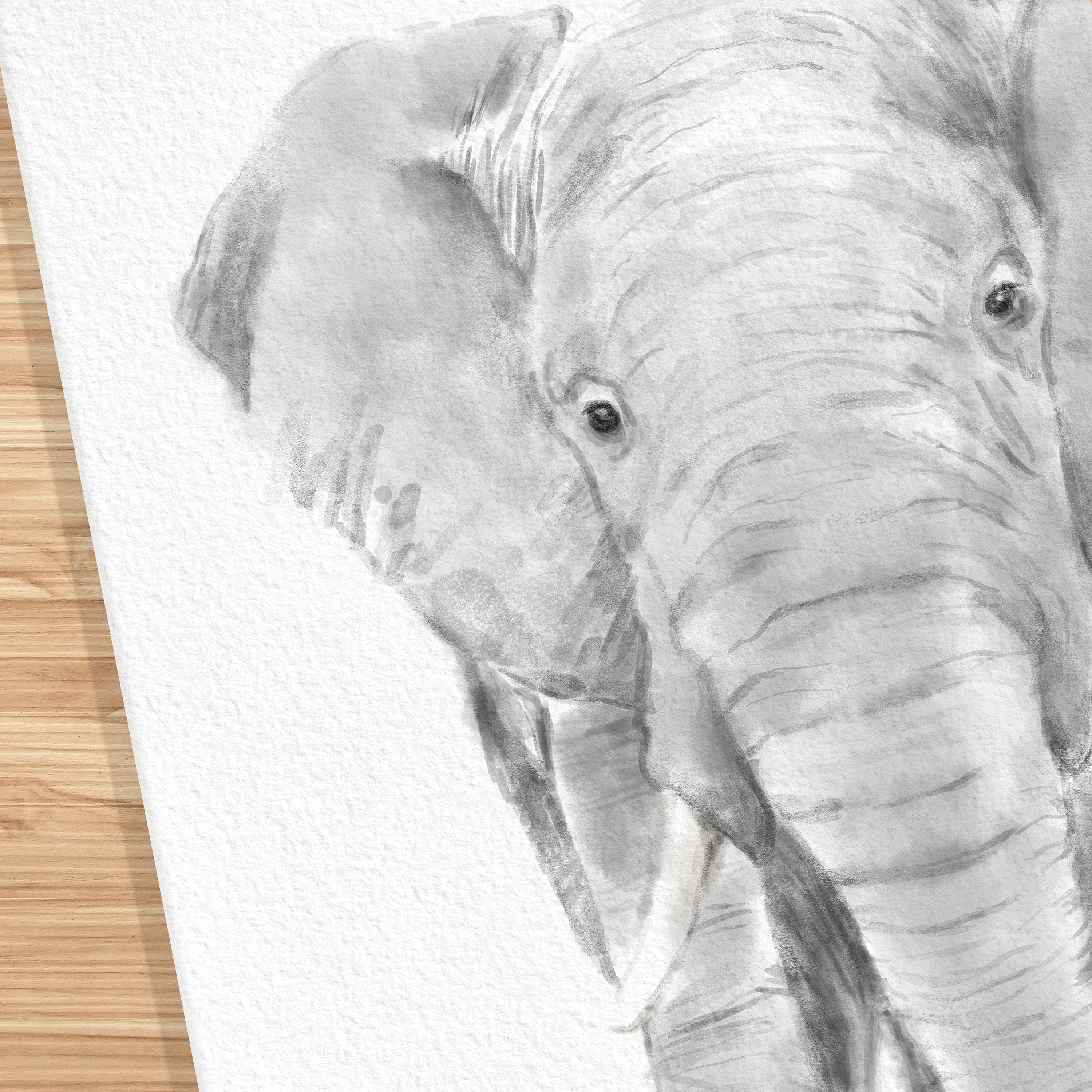 Baby Elephant and Mom Art Print, Personalized with Names, Motherhood Best Gift, Boy Neutral Safari Nursery Minimalist Wall Decor