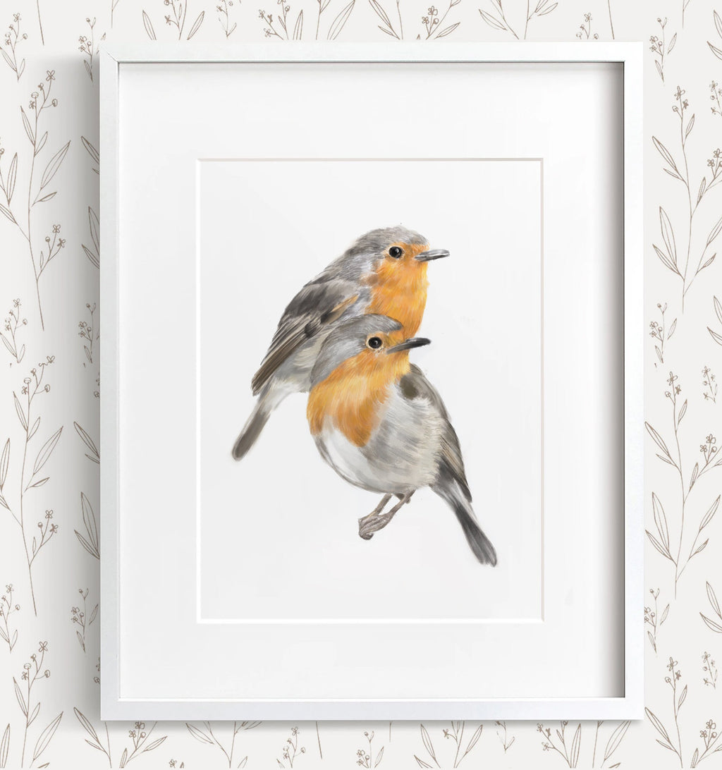 Robin Bird Friendship Art Print