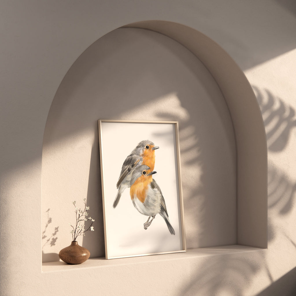 Robin Bird Friendship Art Print