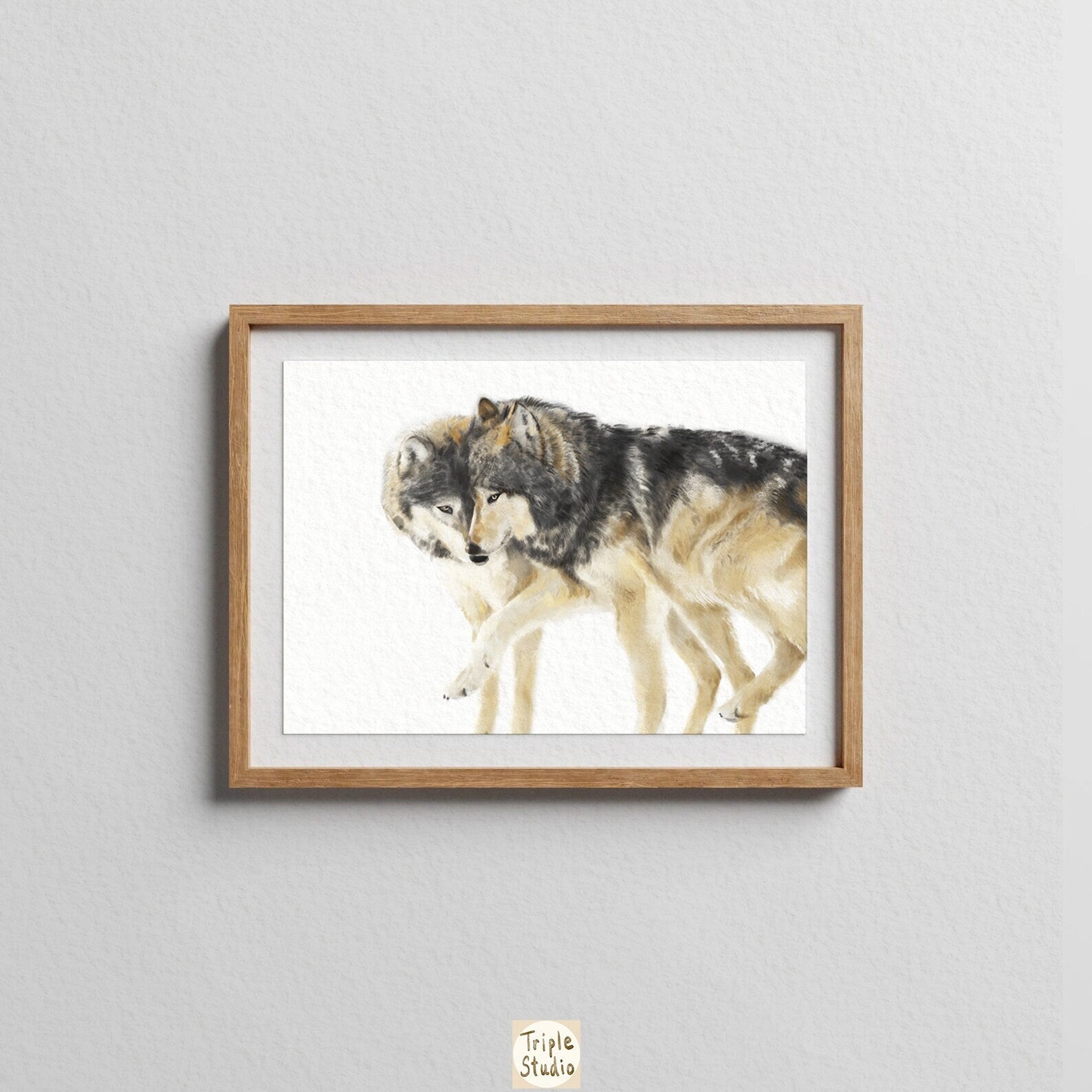 Wolves in Love Art Print