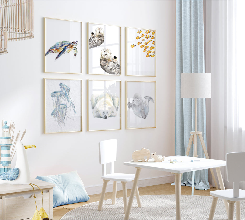 Sea Otters Art Print