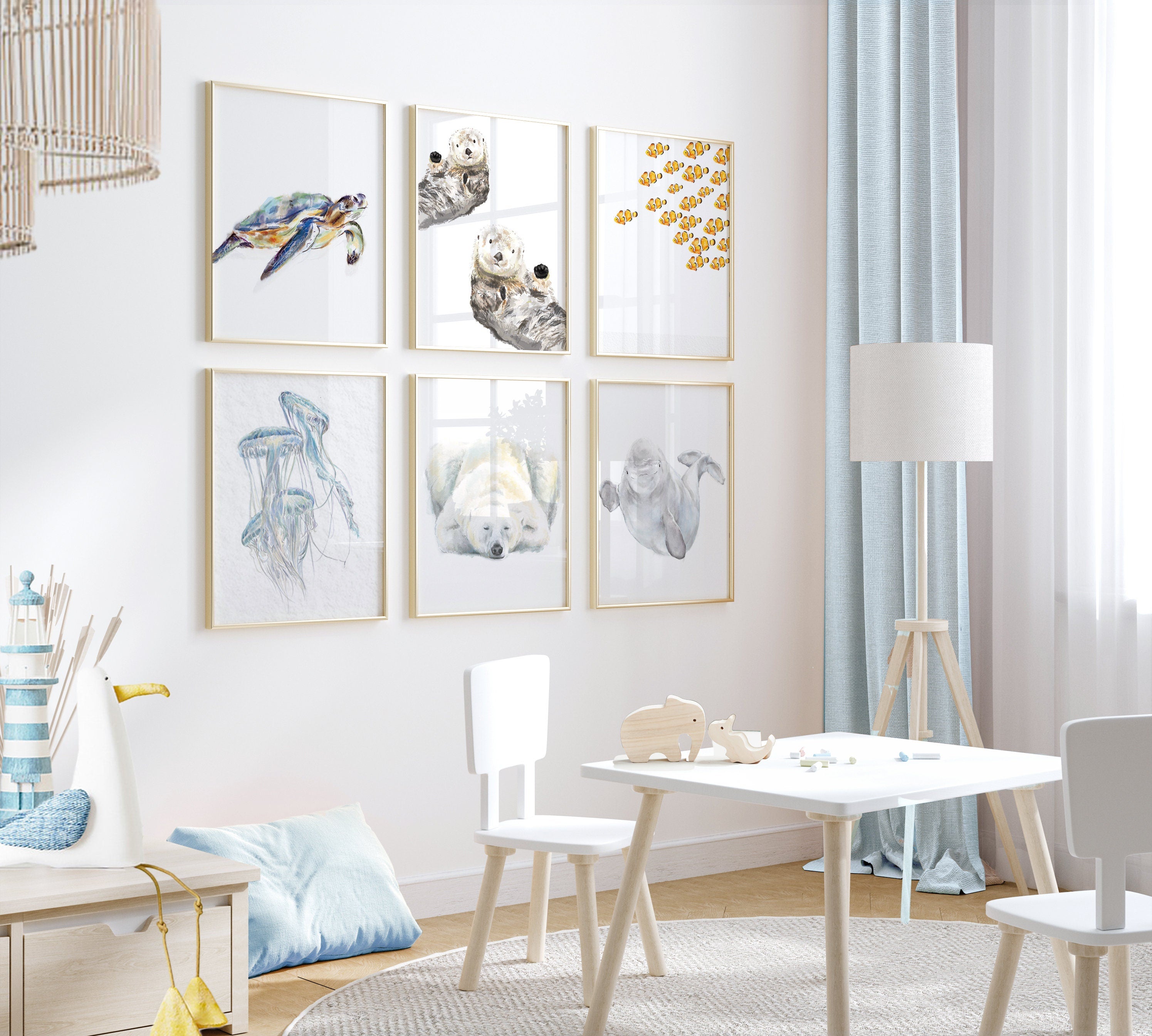 Sea Otters Art Print