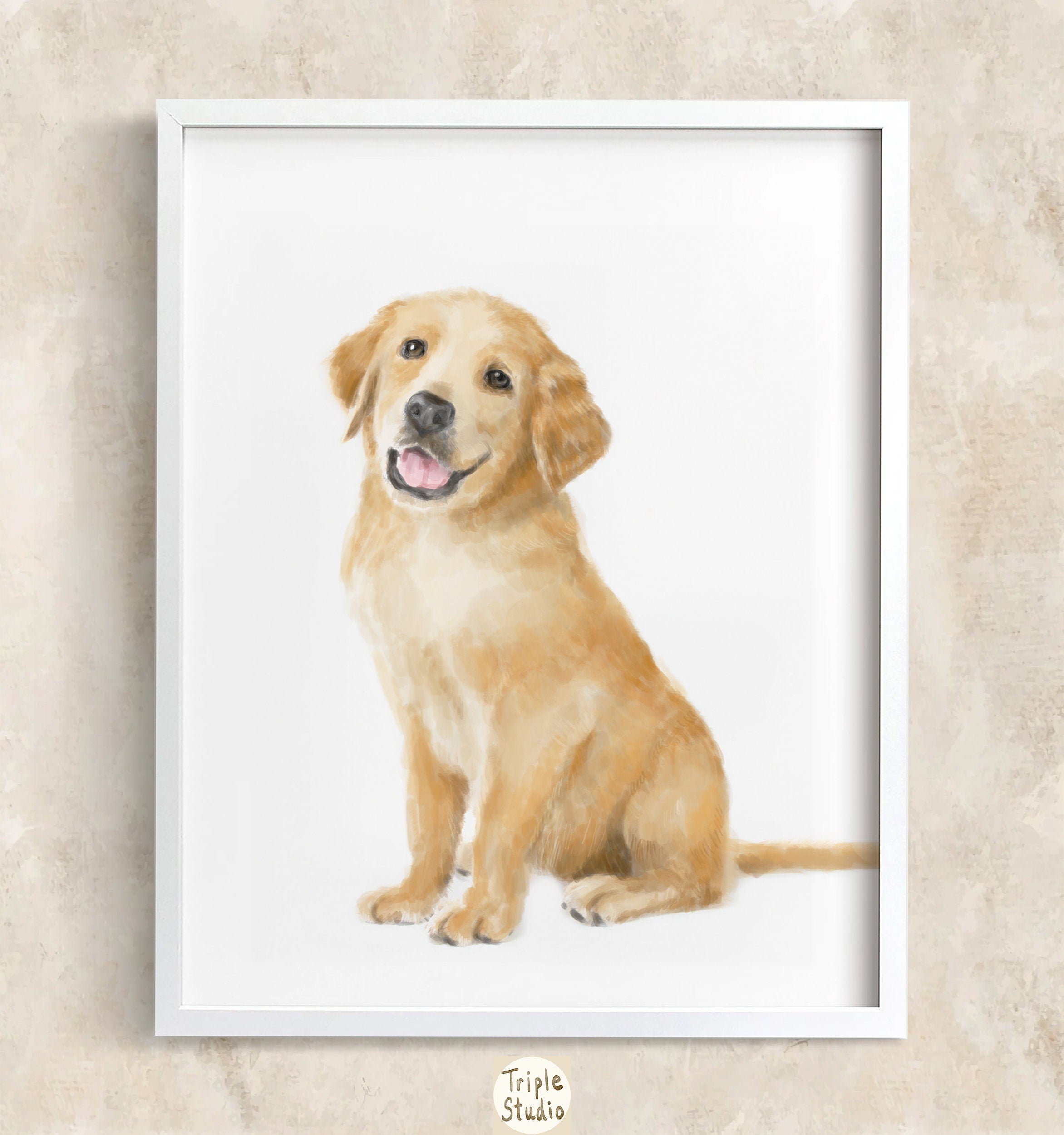Golden Retriever Puppy Art Print
