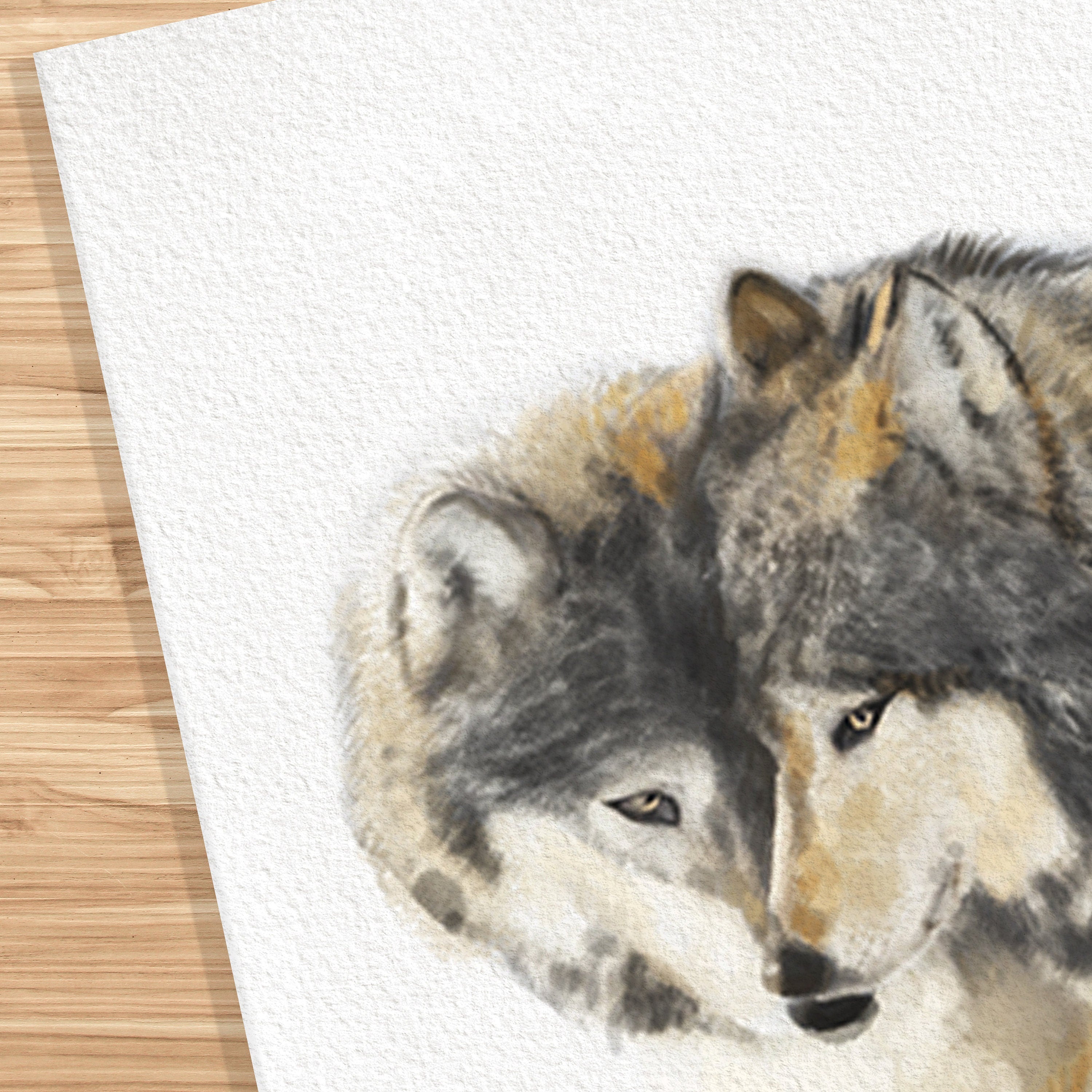 Wolves in Love Art Print