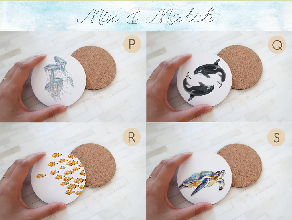 Cats in Love Coaster, Introvert and Extrovert Cats, Couple Gift for Anniversary, Wedding, Kitten Kitchen Organizer, Cork Backed Drink Mat