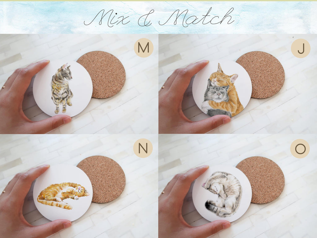 Bunny Lover Gift - Rabbit Drink Coaster with Cork Backing, Glossy Woodland Animal Art, Unique Housewarming Present, Coffee Table Decor