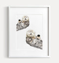 Sea Otter Watercolor Art Print