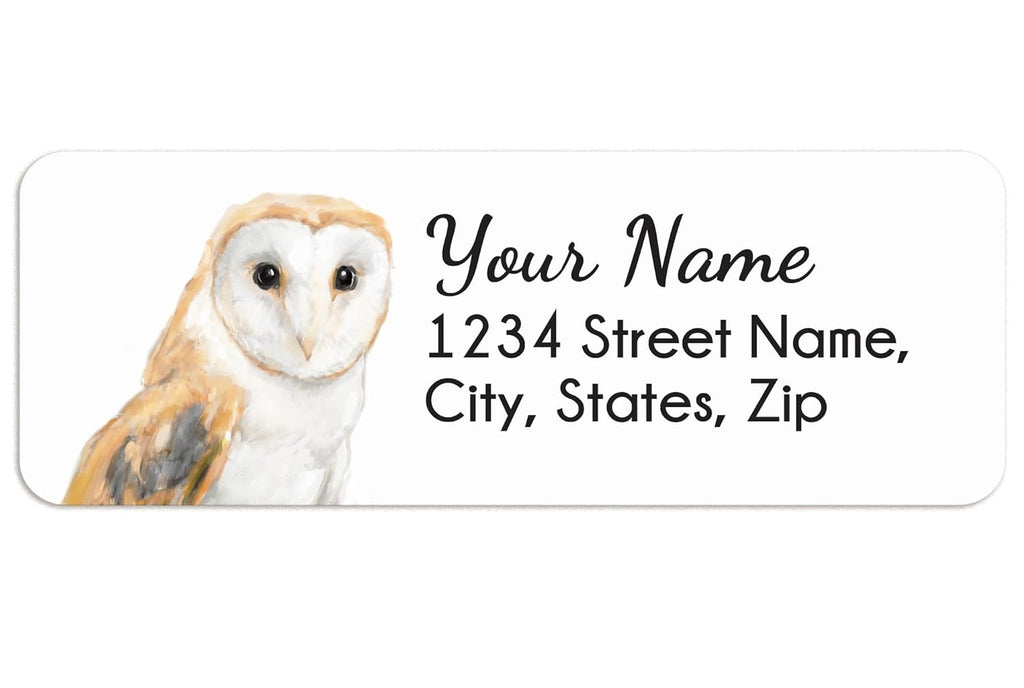 Bohemian Owl Personalized Return Address Labels – Custom Boho Mailing Stickers