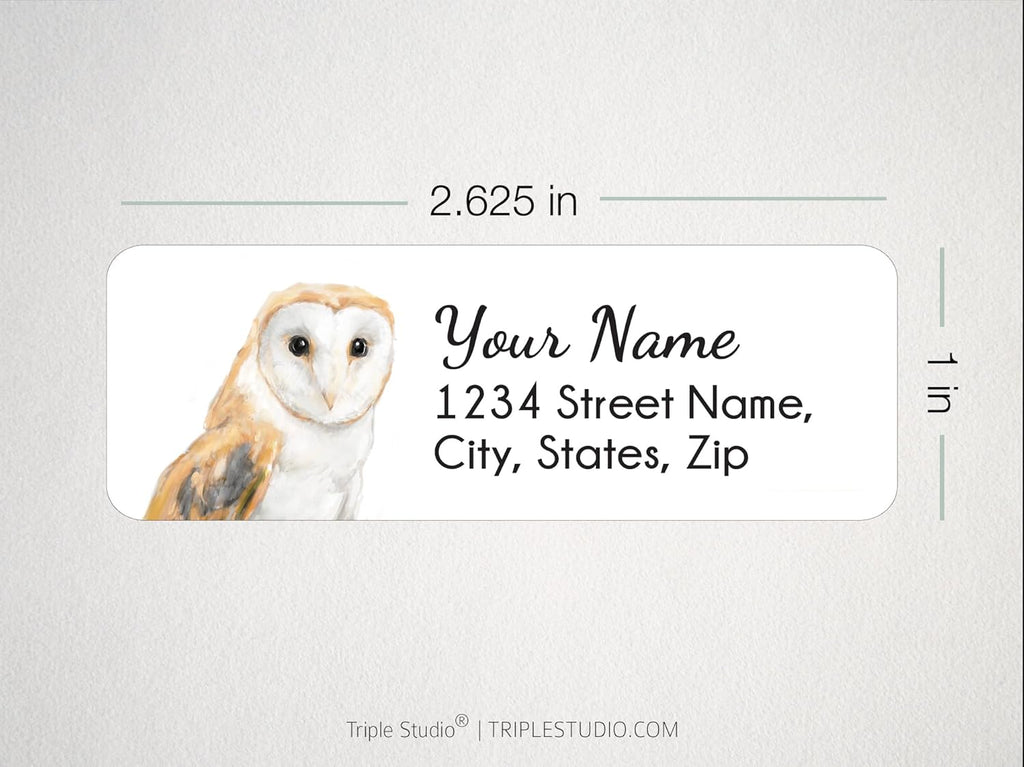 Bohemian Owl Personalized Return Address Labels – Custom Boho Mailing Stickers
