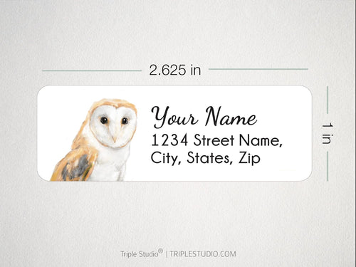 Bohemian Owl Personalized Return Address Labels – Custom Boho Mailing Stickers