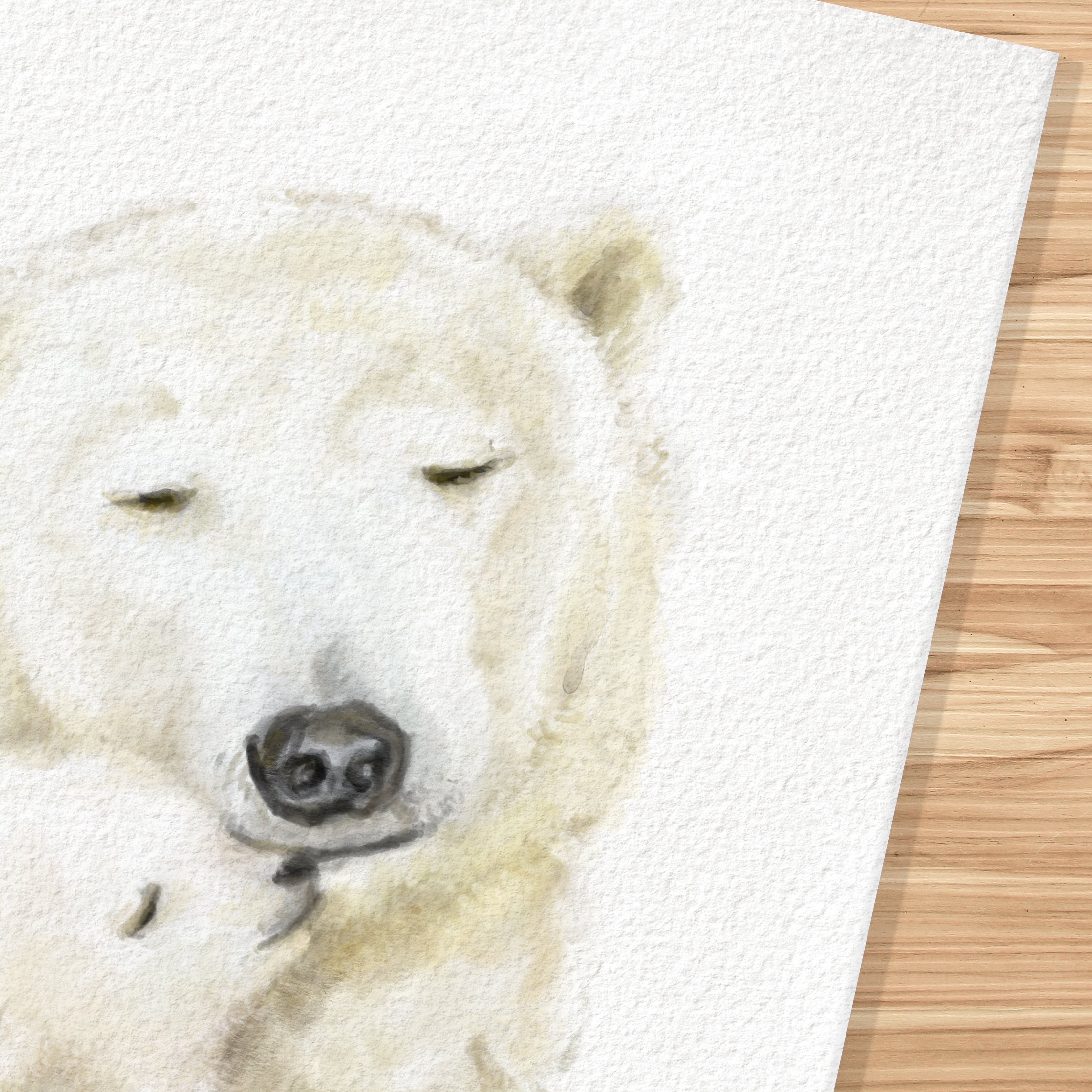 Polar Bear Baby and Mother Art Print