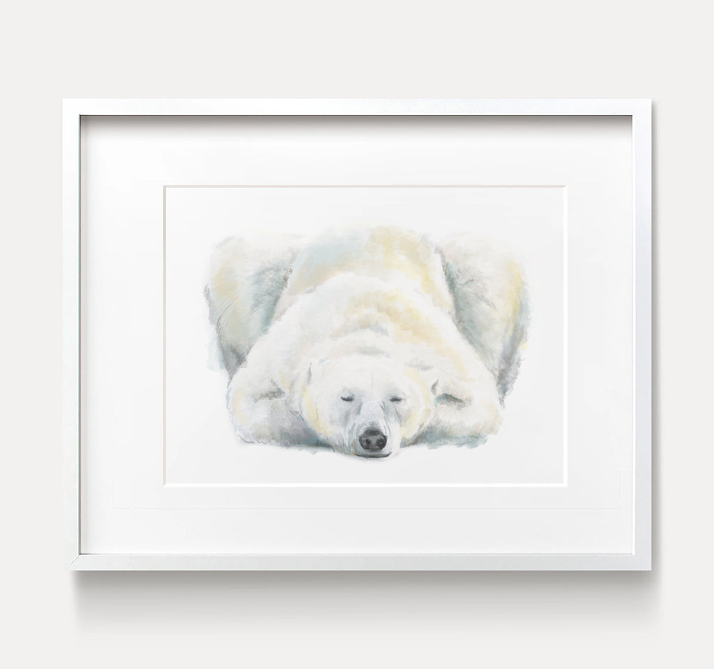 Polar Bear Sweet Dreams Minimalist Art Print