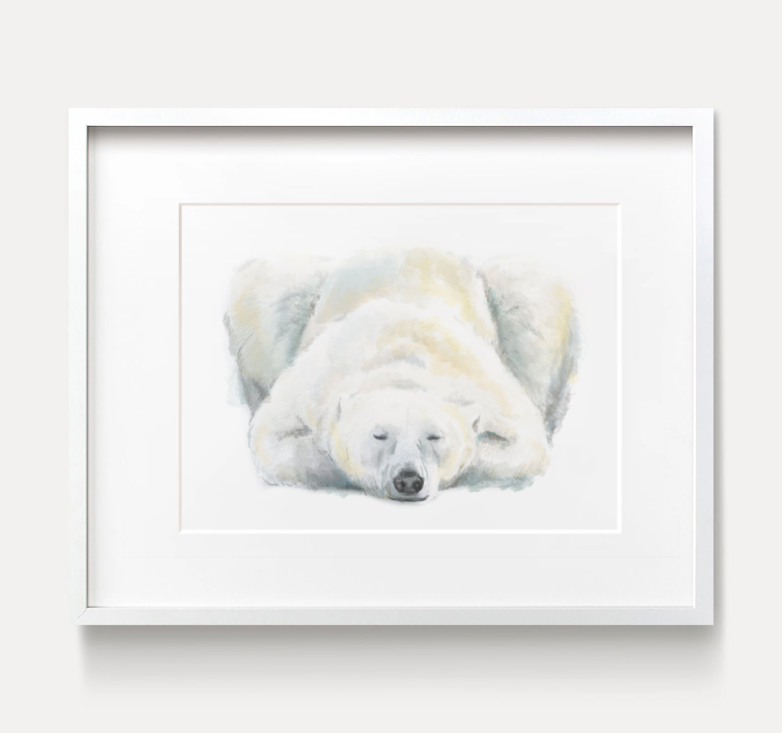 Polar Bear Sweet Dreams Minimalist Art Print